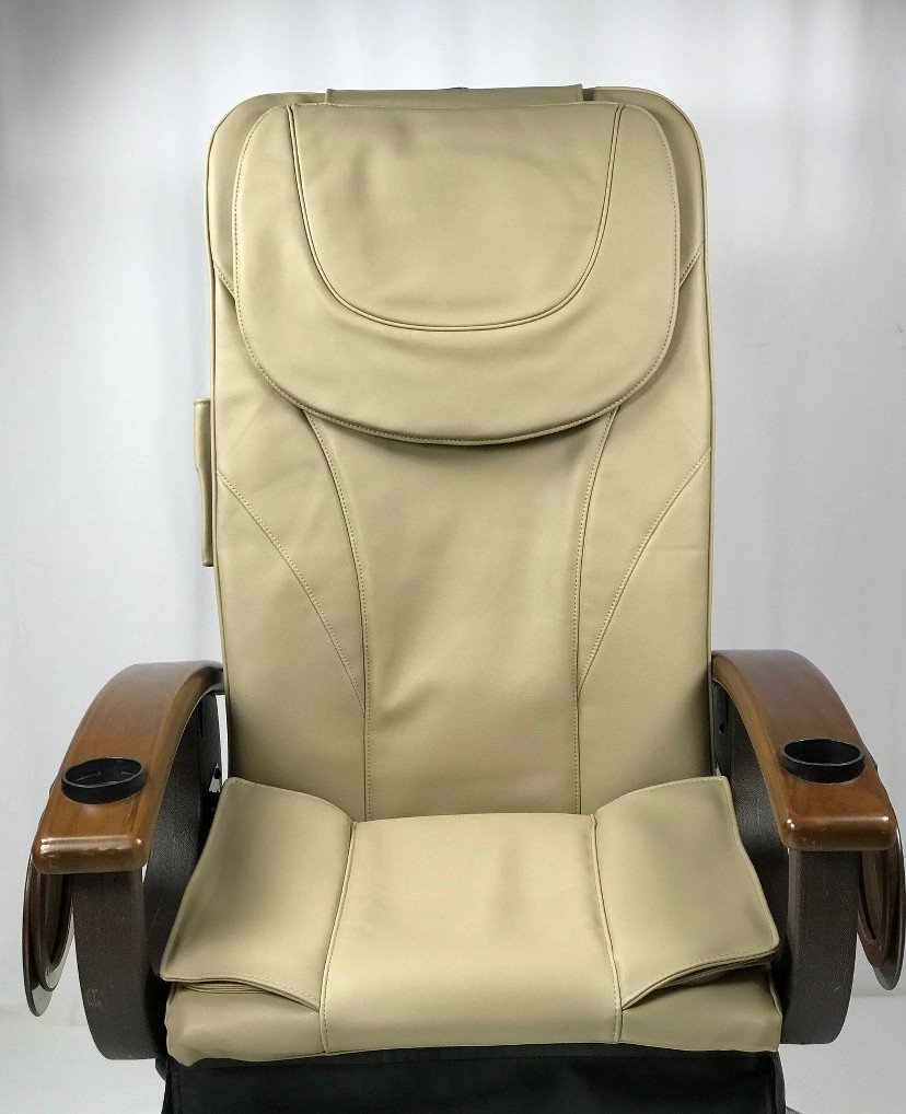 ZKZ Pedicure Chair Massage Cushion with Air Seat Cover - Salon & Spa Massage Chair Pad in Beige Cream Marble - Perfect for Nail Salons, Foot Spas & Relaxation Centers