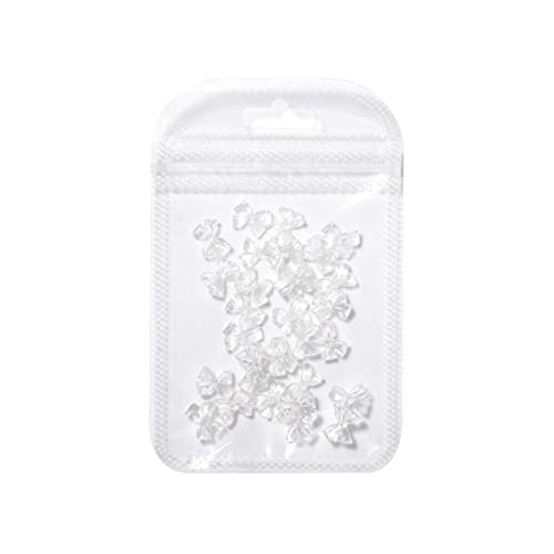 3D Cute Butterfly Nail Charms - Color Changing Nail Decorations with Resin Bow - DIY Nail Art Accessories for Manicure, Nail Salon, Party & Wedding Nail Designs