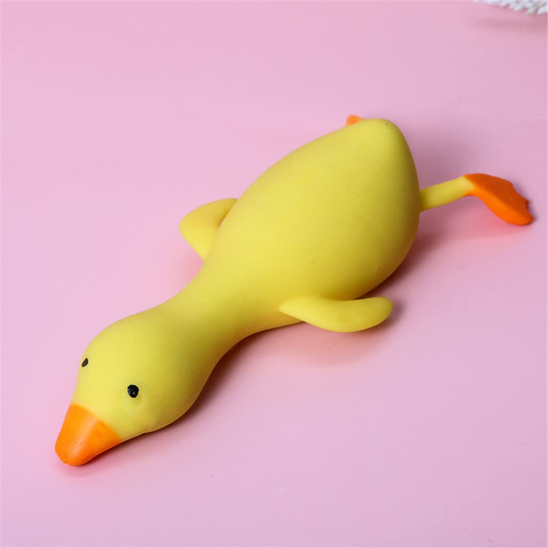 Stress Relief Animal Shaped Duck Squeeze Toy - Yellow Animal Fidget Toy for Anxiety Relief, Fun Desk Decor & Sensory Play - Perfect for Office, Home & Classroom Use
