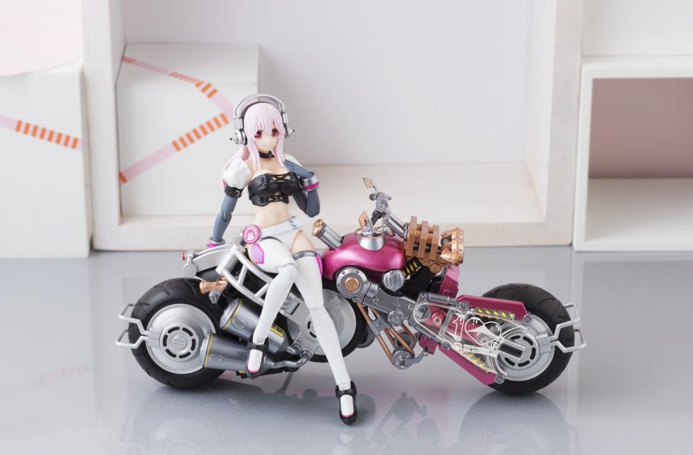 Bandai Armor Girls Project AGP Super Sonico with Super Bike Robo Nitro Action Figure - Anime Collectible for Display & Play | Perfect for Fans, Gifts, and Cosplay Scenes