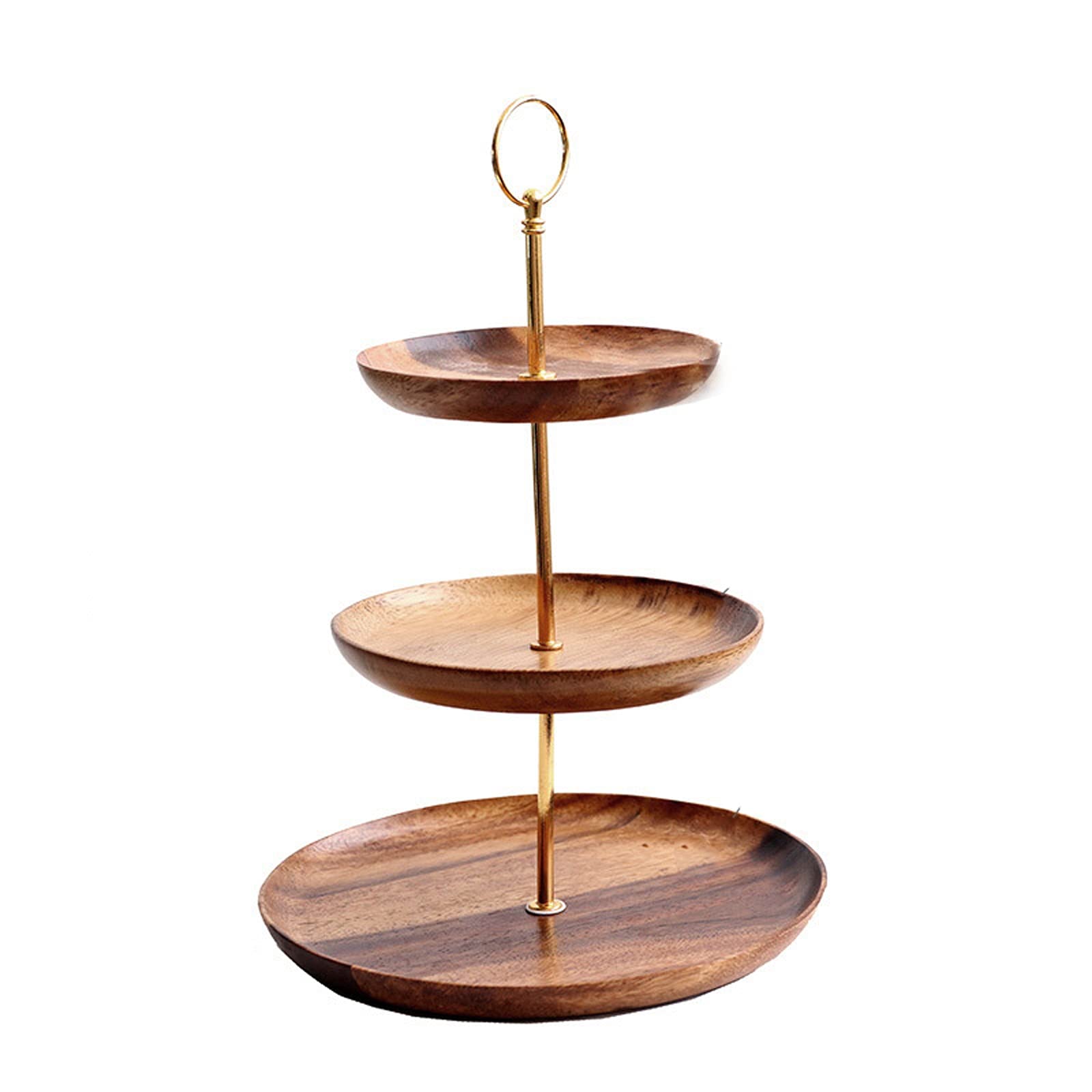 Premium 3-Tier Wooden Fruit Basket - Elegant Dried Fruit & Candy Serving Tray, Multi-Purpose Snack Organizer for Kitchen, Dining Table, and Party Decor
