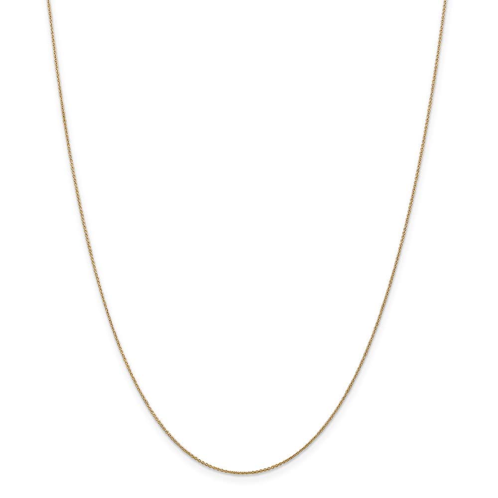 14K Yellow Gold 0.75mm Solid Cable Chain Necklace for Women - Dainty Layering Necklace, Everyday Jewelry Gift for Her, Perfect for Stacking with Pendants & Charms