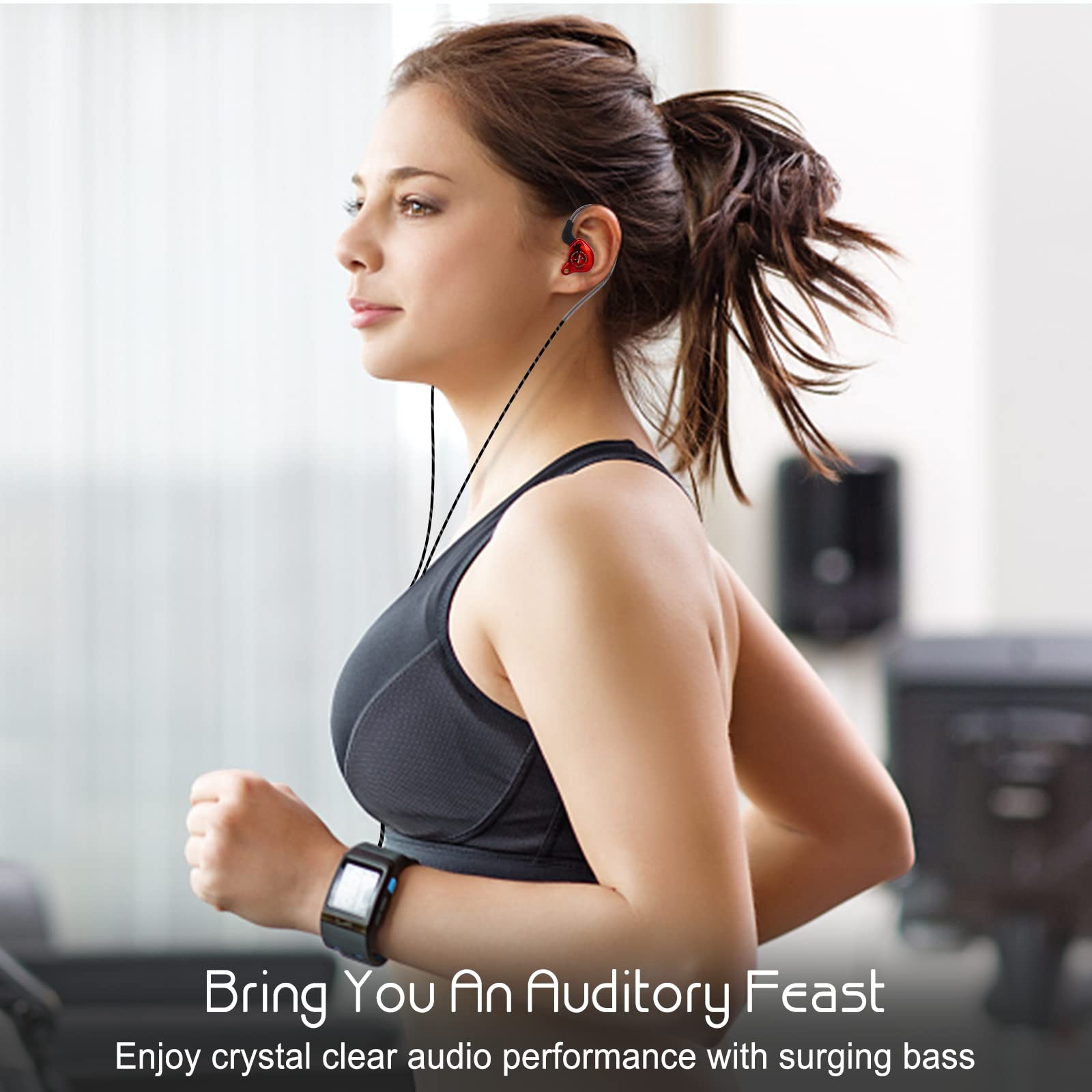 UrbanX iX2 Pro Hybrid Dual Driver In-Ear Headphones with Mic - Tangle-Free Cable, High-Fidelity Sound for Musicians & Audiophiles - Perfect for Xiaomi Redmi 5A & Mobile Devices - Ideal for Studio Recording, Gym Workouts & Commuting