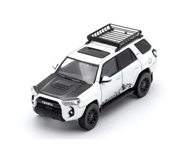 2022 Toyota 4Runner TRD Pro 1:64 Scale Die-Cast Model Car - White | Collectible Miniature SUV for Display, Gift & Toy Car Racing Scenes