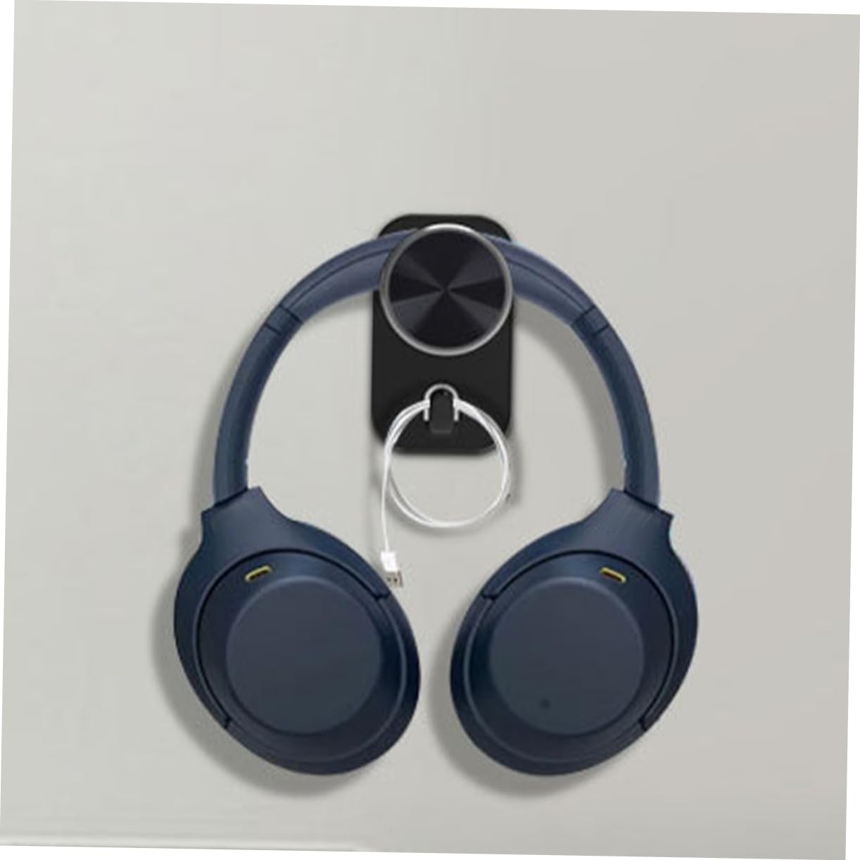 CHILDWEET Plastic Headphone Holder Wall Mount - 2 Pack Black Headphone Hanger for Gaming Headsets & Over-Ear Headphones - Perfect for Desk, Office, and Gaming Setup Organization
