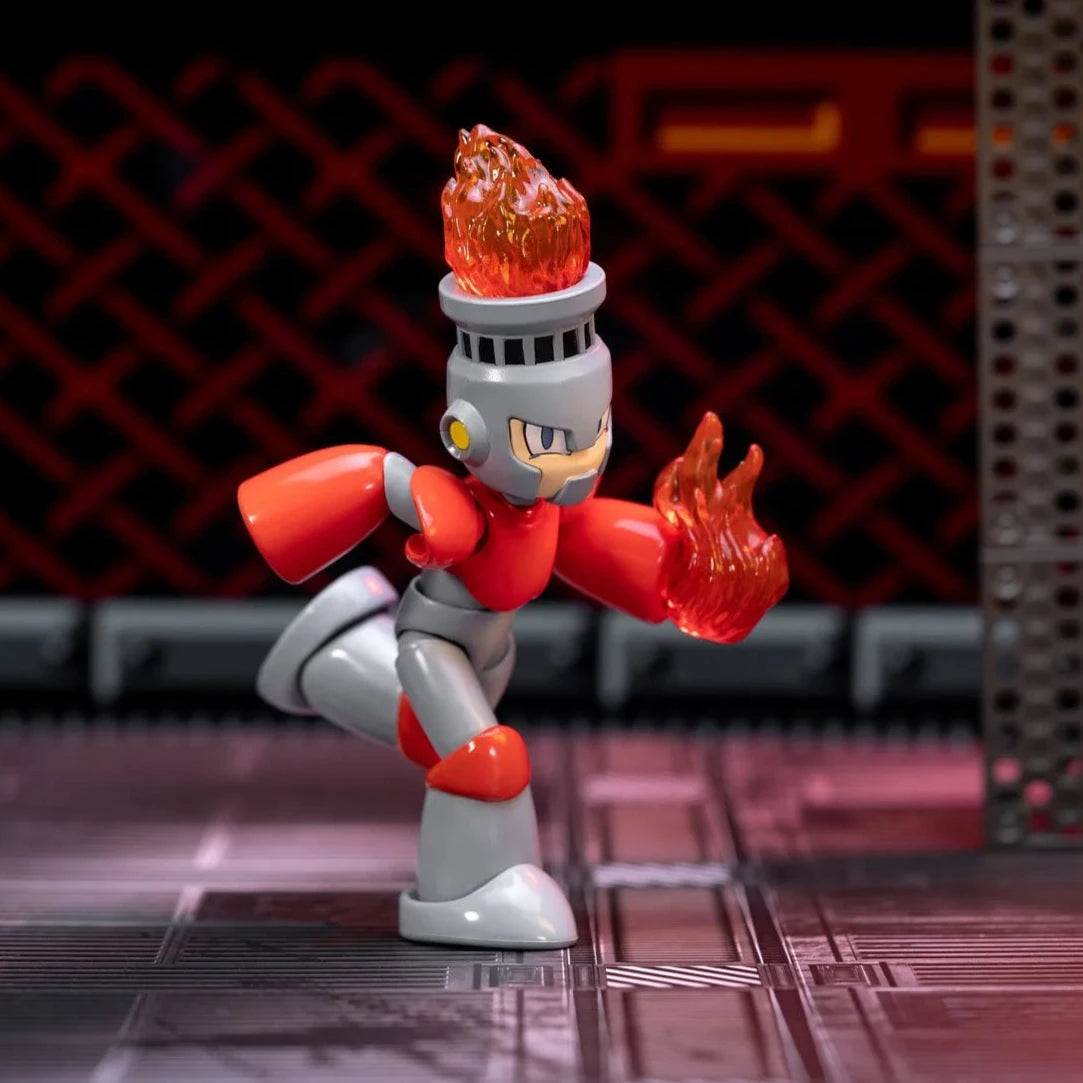 Mega Man Fire Man 1:12 Scale Collectible Action Figure - Perfect for Display, Gaming Enthusiasts & Anime Fans