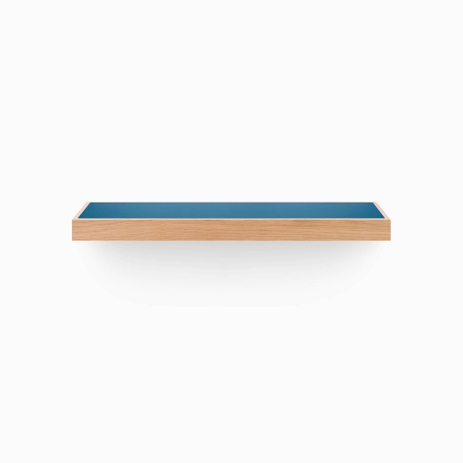 Premium White Oak Floating Shelf with Aksel Inlay - Modern Wall Mounted Storage for Living Room, Kitchen, or Office Decor