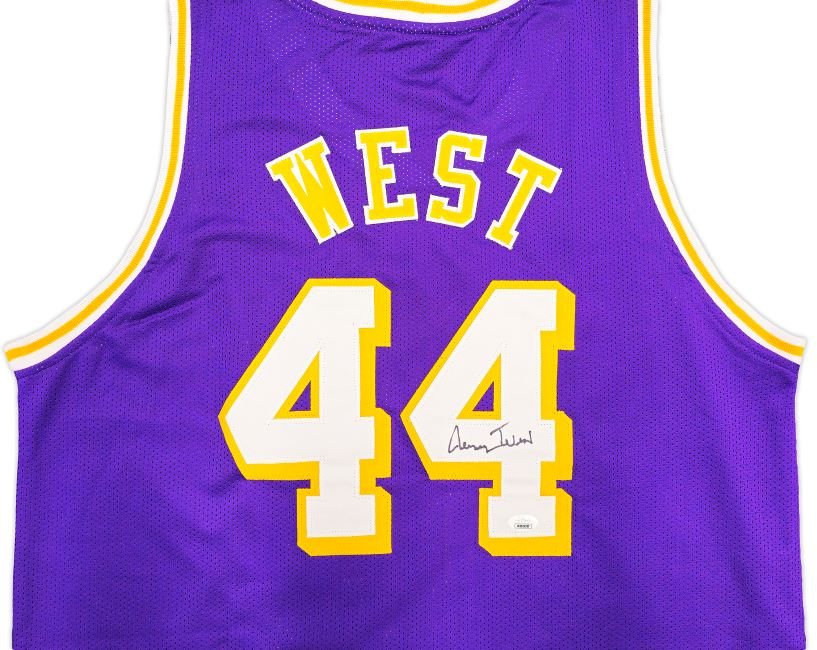 Jerry West Los Angeles Lakers Signed Purple Basketball Jersey - Authentic Autographed NBA Memorabilia for Collectors and Fans - Perfect for Display, Gifting, and Sports Memorabilia Collections