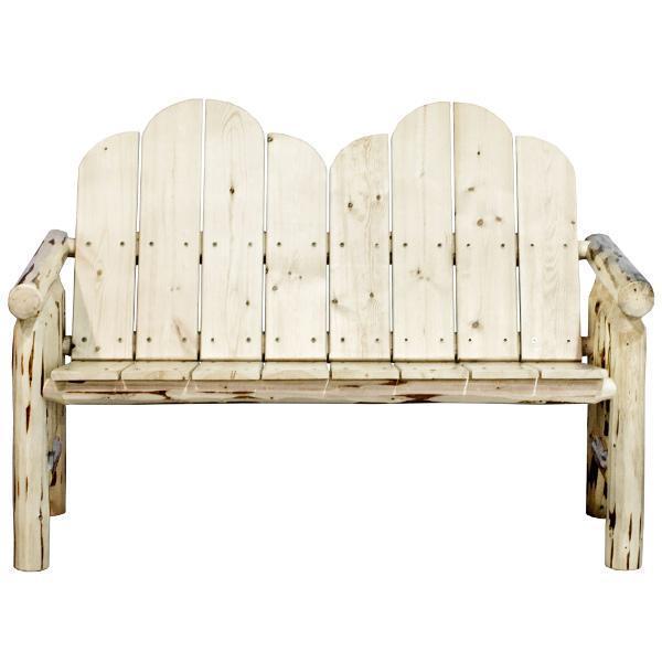 Montana Woodworks Glacier Country Solid Wood Deck Bench - Outdoor Patio Garden Seating for Backyard, Porch, and Poolside Relaxation