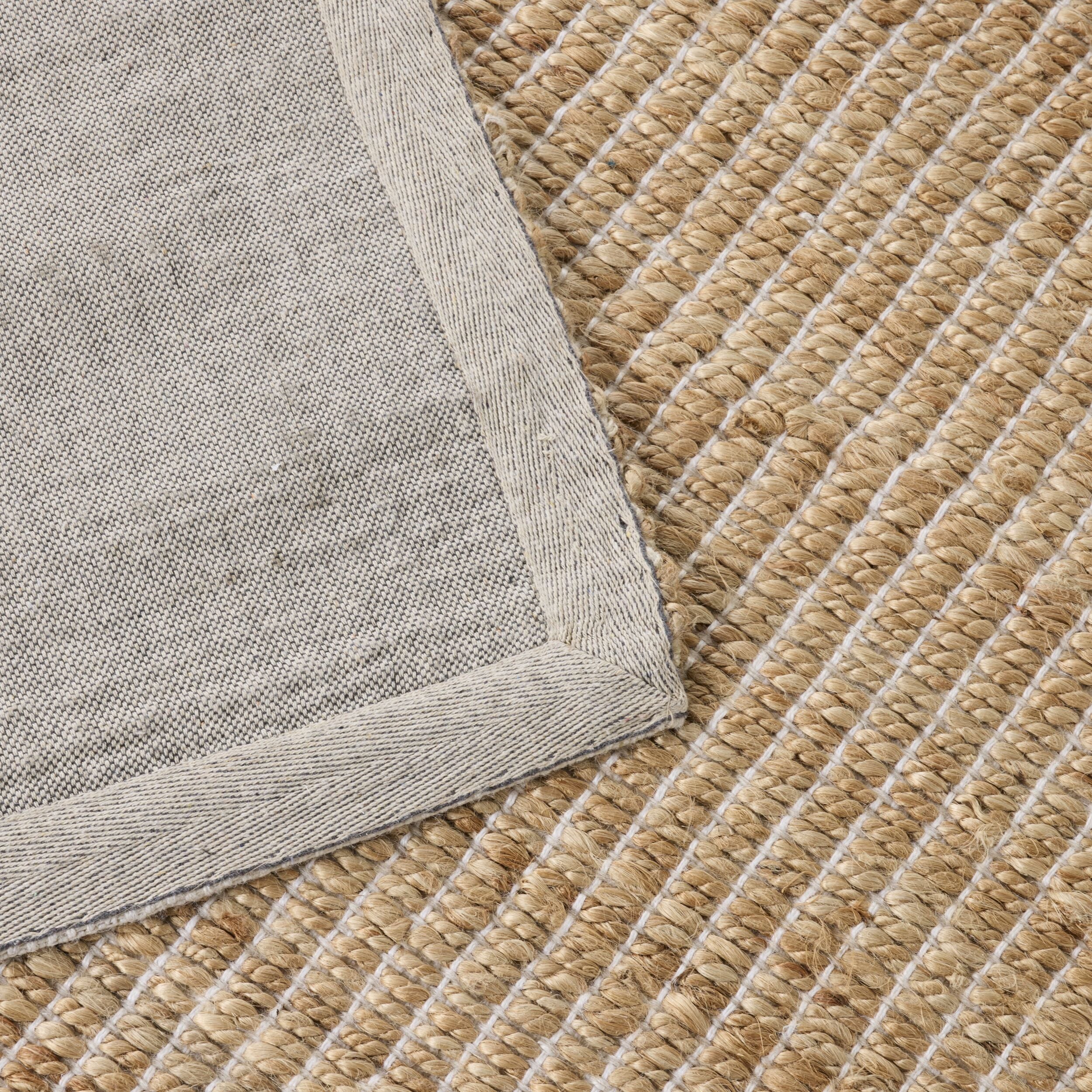 Alhambra Border Jute Rug Wheat 240x300cm - Natural Eco-Friendly Handwoven Floor Mat for Living Room, Bedroom & Dining Area Decor