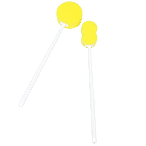 DOITOOL 2 Pack Long Handle Wooden Bath Brush with Soft Silicone Bristles - Exfoliating Back Scrubber for Dead Skin Removal - Perfect for Shower, Spa & Body Care Routine