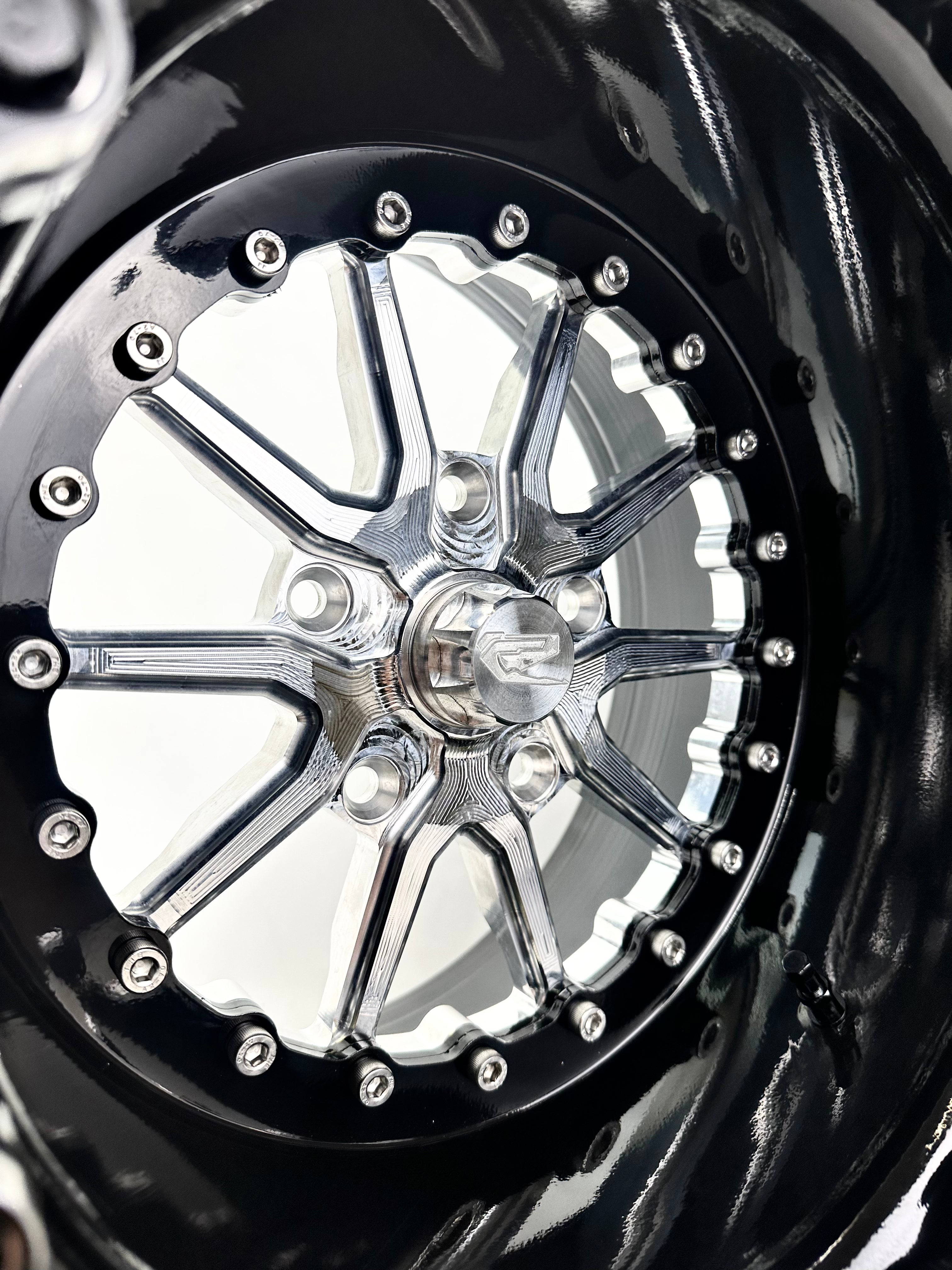 Ultra Light Beadlock Silver Wheels for Polaris RZR PRO R 5x4.5 Bolt Pattern - Off-Road, Trail Riding & Dune Bashing Accessories