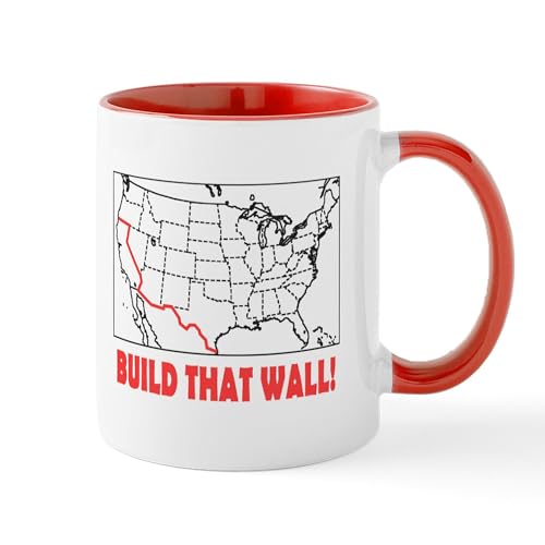 White/Red Inside - Build That Wall Mugs