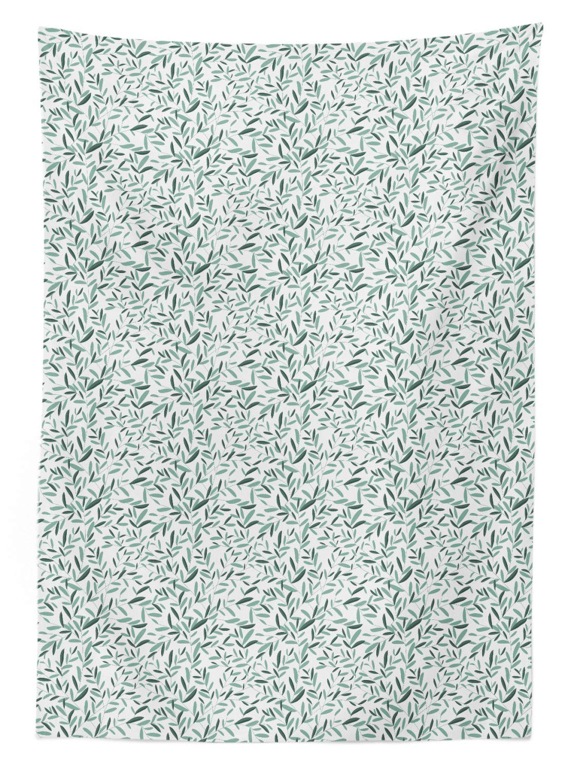 Ambesonne Washable Outdoor Tablecloth - Olive Branches with Leaves Spring Theme, Classic Soft Picnic Table Cover 58