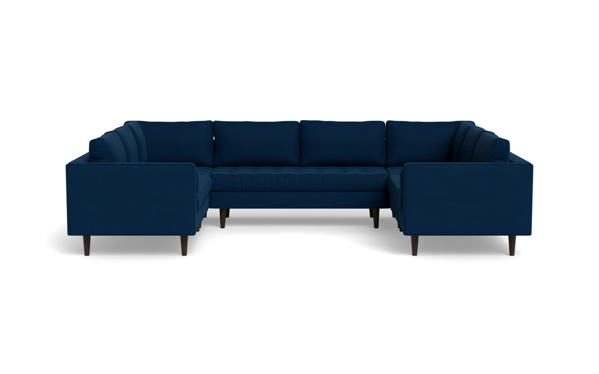 Ladybird 134 U Sectional Sofa - Modern L-Shaped Couch with Reversible Chaise, Soft Fabric Upholstery for Living Room, Family Room, or Home Theater