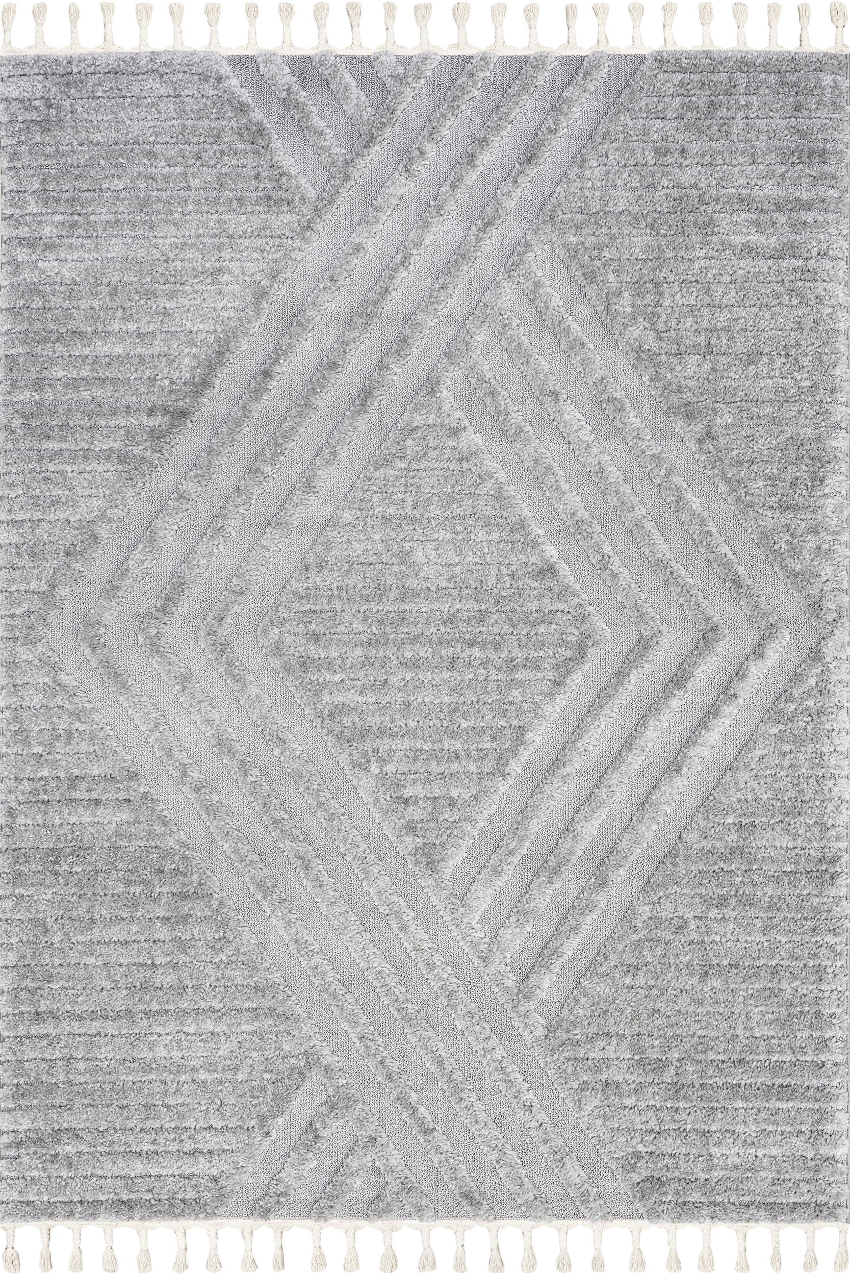 Ellie Traverse Shag Rug - Soft Plush Light Grey Area Rug for Living Room, Bedroom & Nursery | Cozy Home Decor