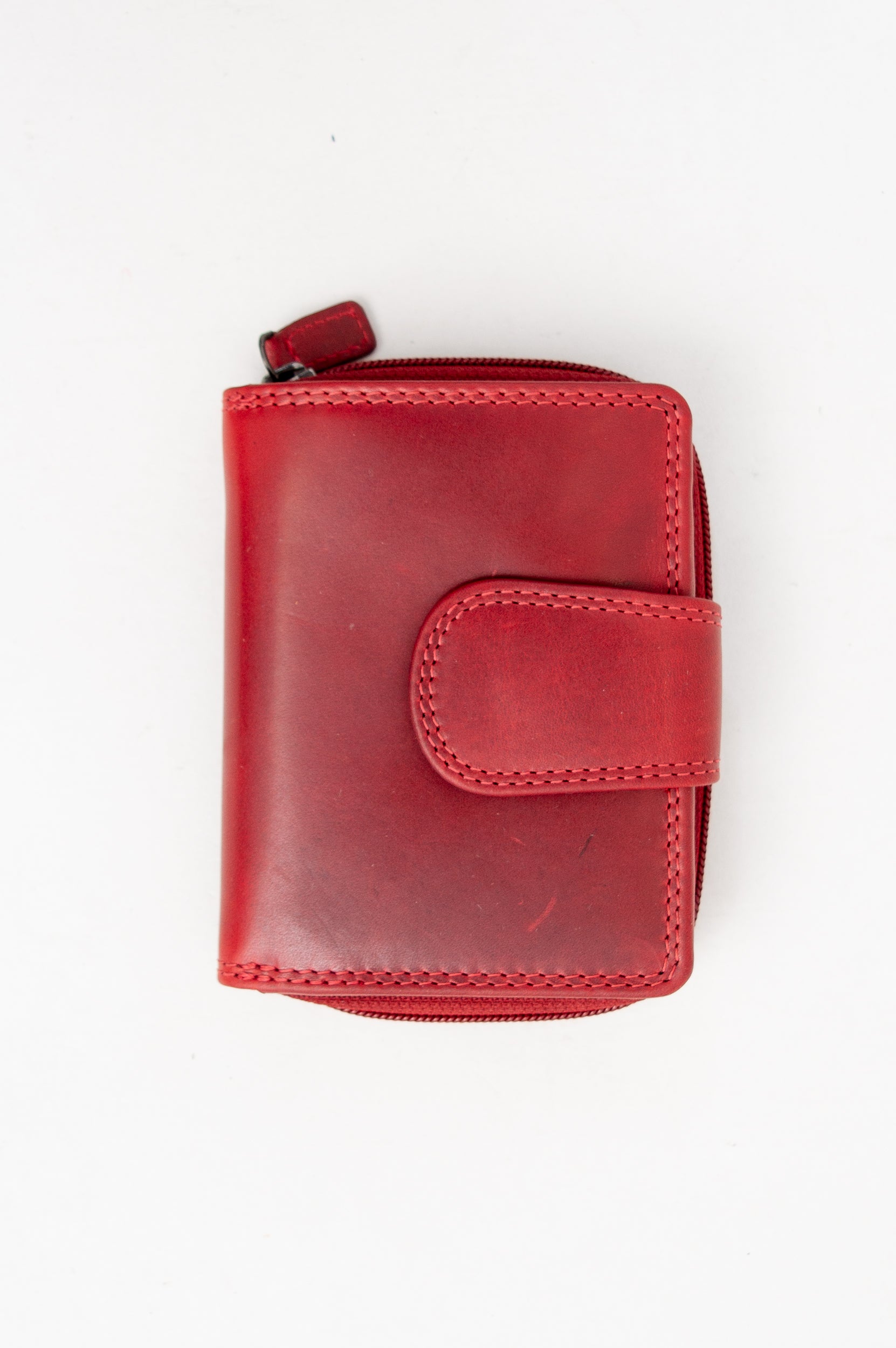 Adrian Klis 157 Women's Genuine Leather Wallet Red - Perfect for Everyday Use, Travel & Gift Giving