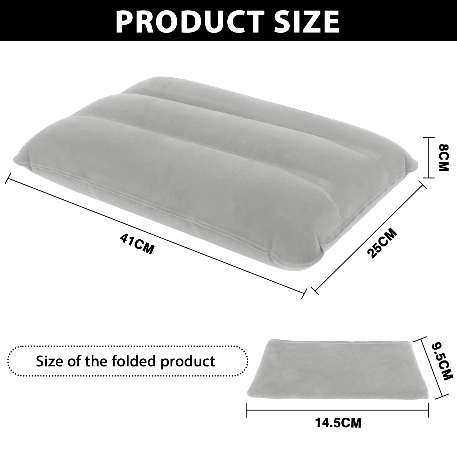 2 Pack Inflatable Camping Pillows - Lightweight Travel & Backpacking Pillow for Hiking, Beach, Home Use