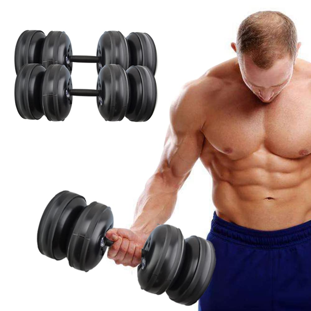 Adjustable Water-Filled Dumbbells Set - Portable Travel Weights for Gym, Home & Outdoor Fitness Training - Perfect for Strength Training, Cardio & Full-Body Workouts