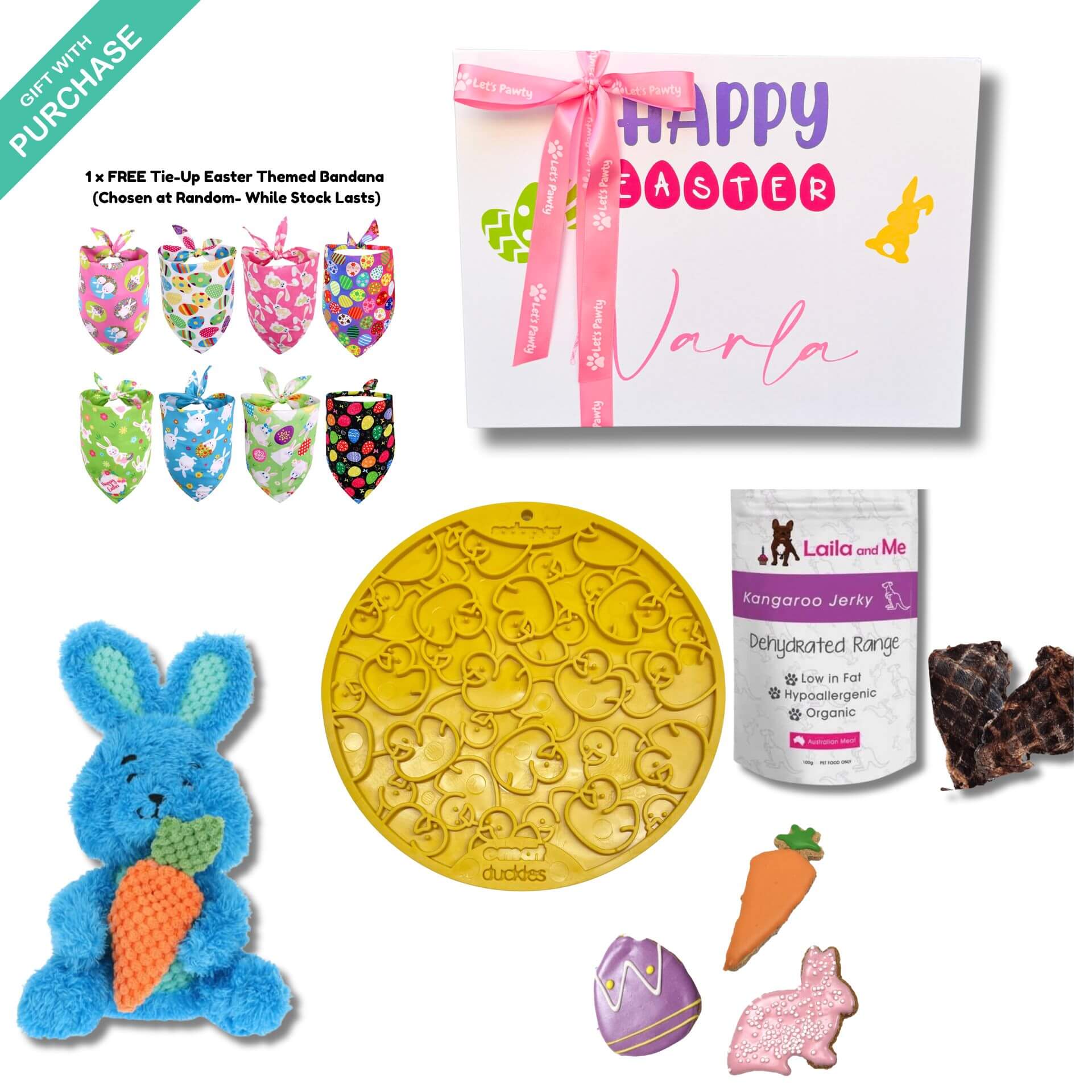 Personalized Easter Bunny Dog Gift Box - Custom Pet Present for Holidays, Birthdays & Special Occasions - Perfect for Dog Lovers & Pet Owners