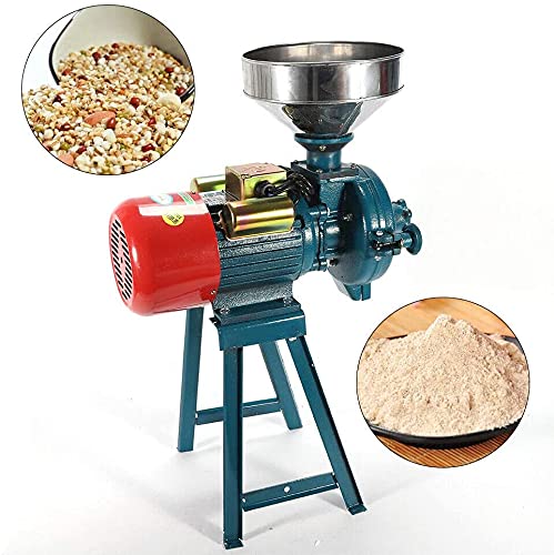 220V Electric Grain Grinder Mill Machine for Coffee, Corn, Rice & Flour - Commercial & Home Use for Baking, Brewing & Food Preparation