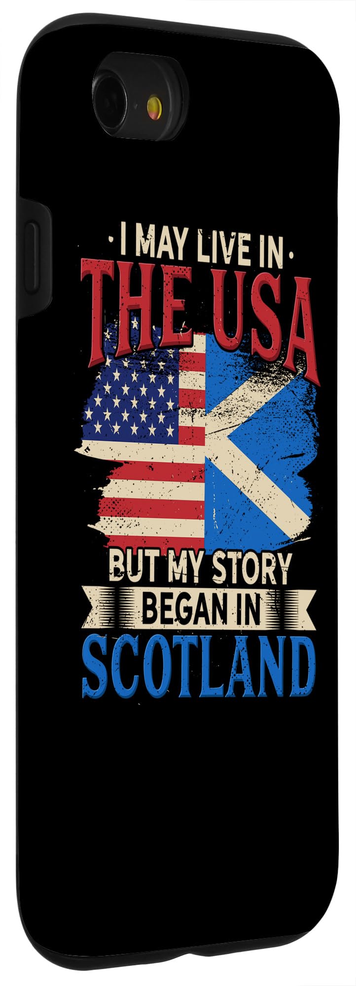 Funny Scottish American Pride USA Scotland Flag iPhone SE (2020)/7/8 Case - Durable Protective Cover for Everyday Use & Travel Accessories