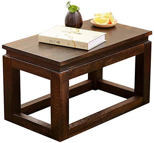 Modern Minimalist Coffee Table - Small Side Table for Living Room, Bedroom, Balcony & Bay Window - Simple Chinese Style End Table for Coffee, Books & Decor