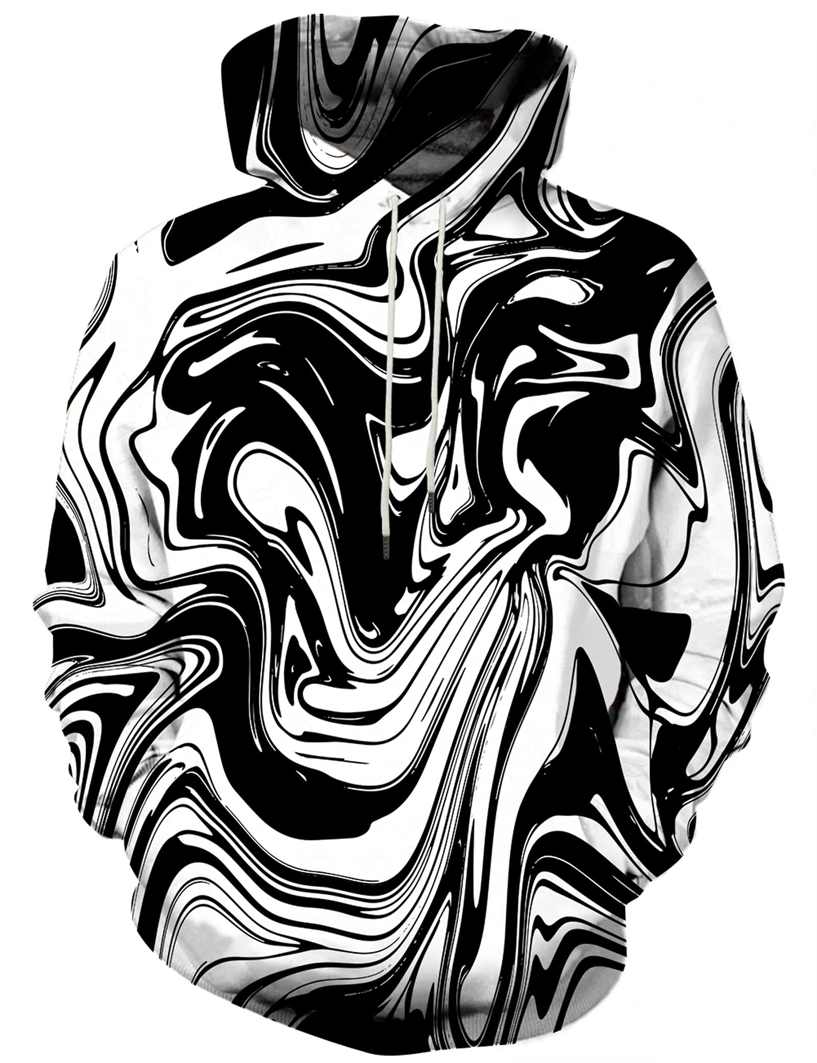 Hgvoetty Unisex 3D Print Hoodies - Graphic Space Pullover Hooded Sweatshirt for Men & Women | Trendy Streetwear for Casual Outings, Gym, and Outdoor Activities