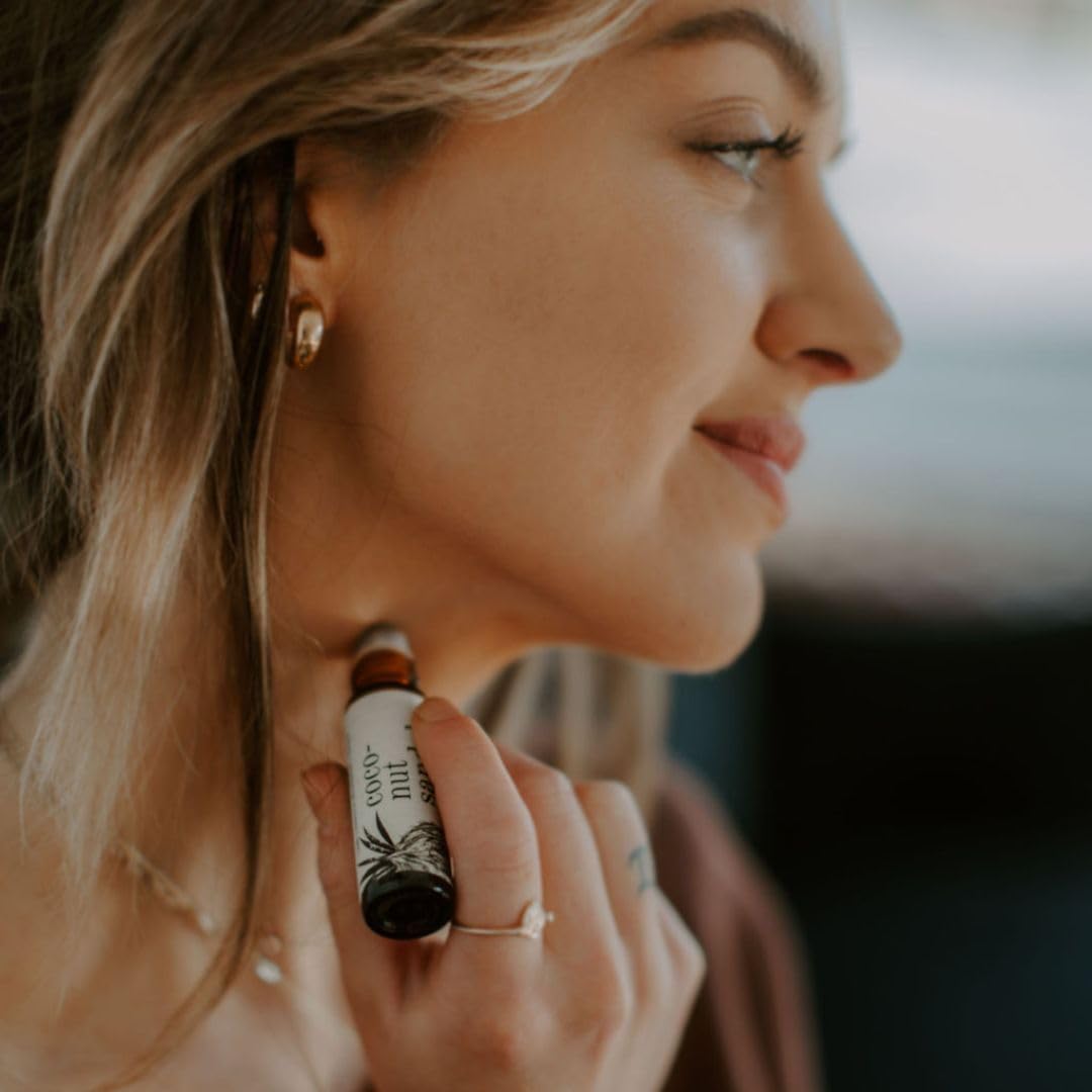 BROKEN TOP - Roll On Perfume with Jojoba & Essential Oils | Natural Vegan Eau de Parfum for Women & Men | Coconut Sandalwood Scent | Perfect for Travel, Work & Everyday Use