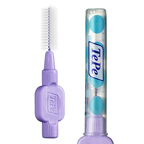 TePe Extra Soft Interdental Brushes for Teeth Cleaning - 8 Pack Purple Dental Brushes for Plaque Removal & Gum Care | Perfect for Braces, Bridges & Tight Spaces