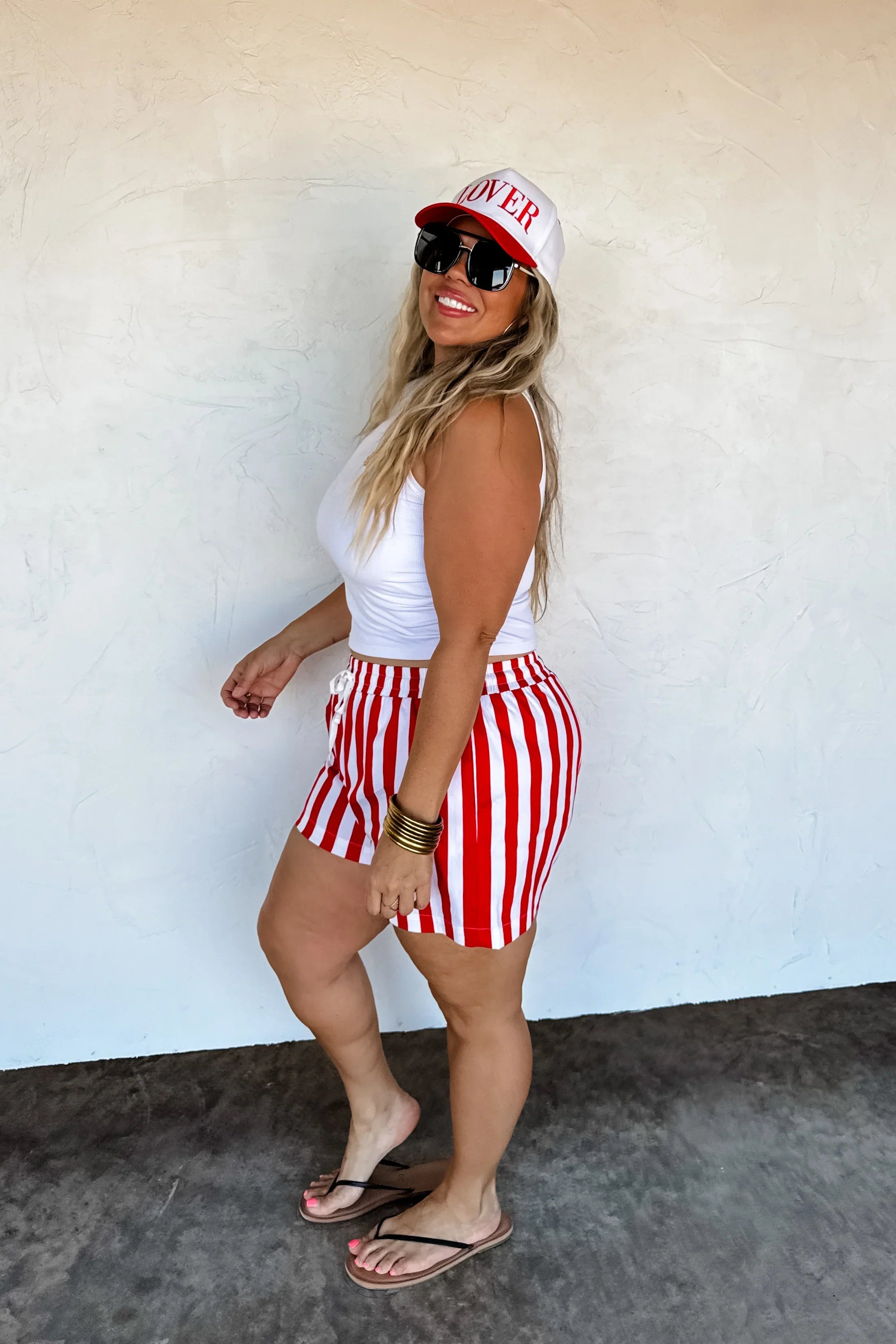 PREORDER: All American Babe Shorts - Women's High Waisted Athletic Shorts for Running, Yoga & Workout | Comfortable & Stylish Activewear