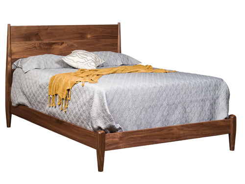 Kenton Solid Hardwood Mid Century Modern Style Platform Bed Frame - Queen Size Bed with Wooden Slats for Easy Assembly - Perfect for Contemporary Bedrooms & Guest Rooms