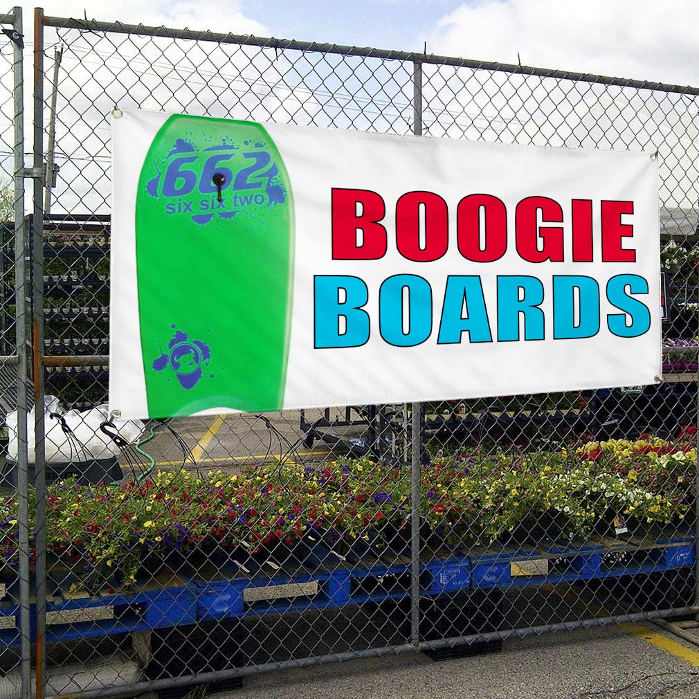 Vinyl Banner - 48x96 Inches with 8 Grommets | Weatherproof Outdoor Advertising Sign for Boogie Boards, Yard Signs & Industrial Use | Multiple Sizes Available | Perfect for Events, Trade Shows & Business Promotion