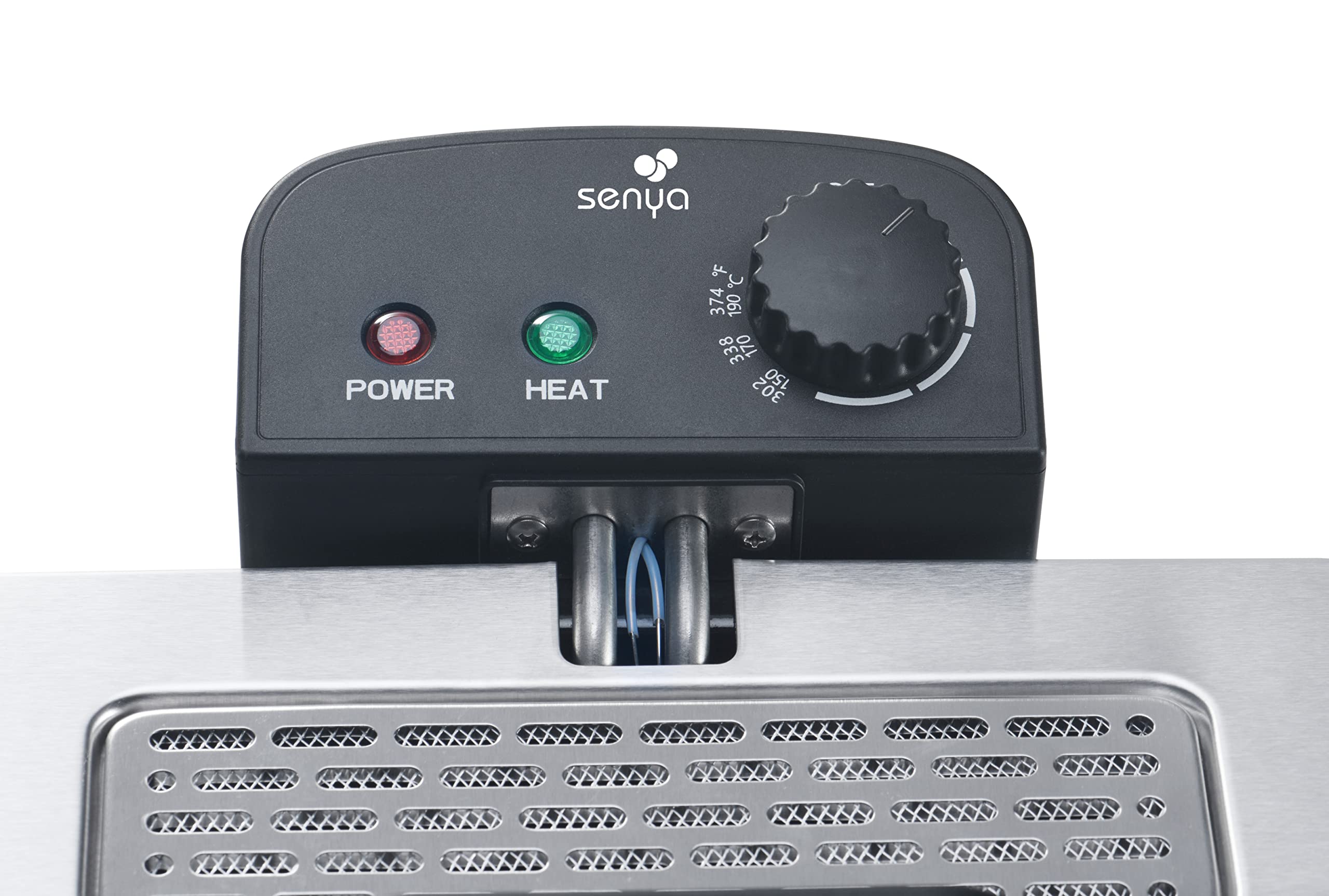 SENYA 5L Stainless Steel Electric Deep Fryer with Removable Basket - 2000W, Large Capacity, 3 Removable Baskets for Family Cooking - Perfect for Fried Chicken, French Fries & Seafood at Home