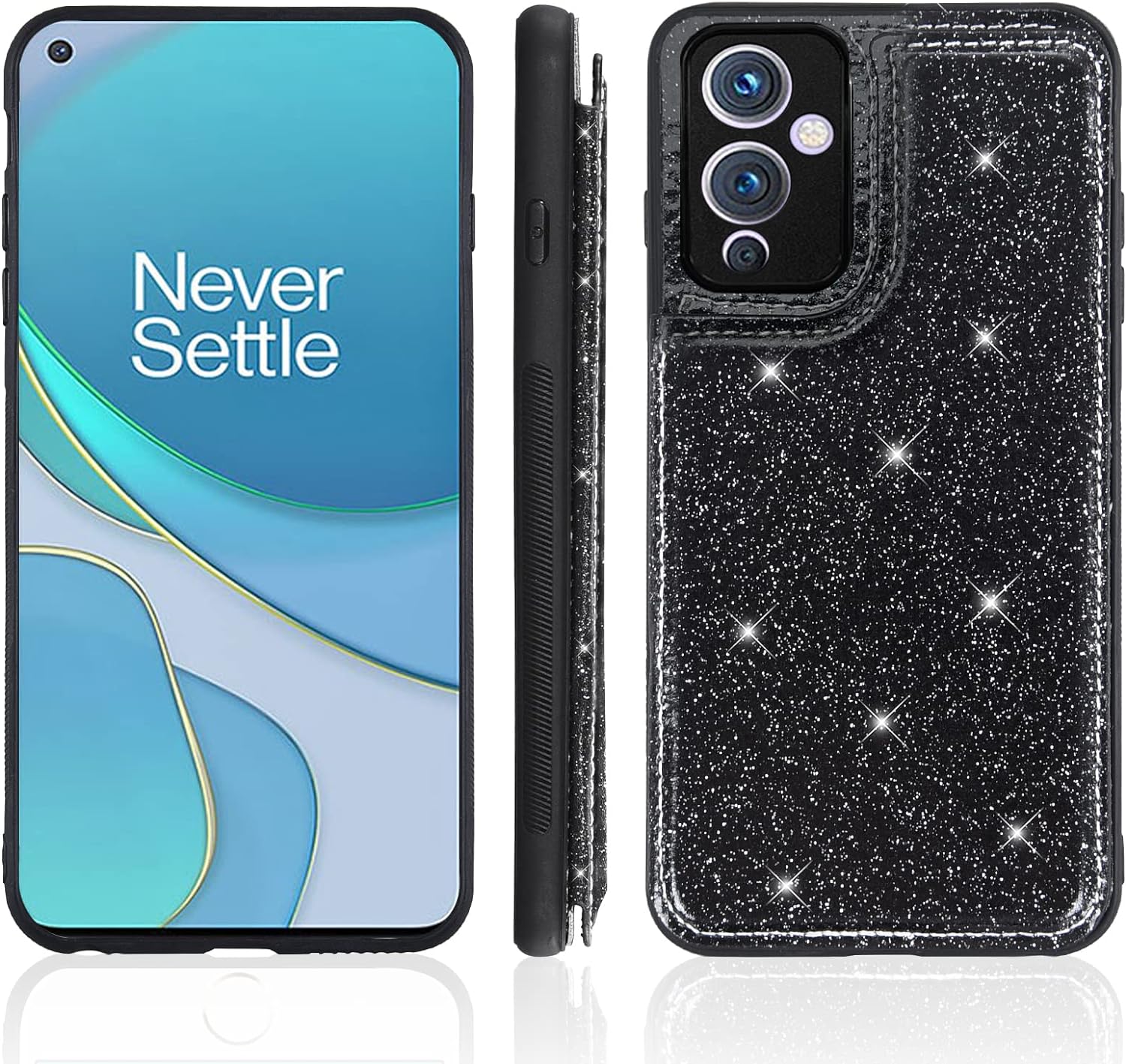OnePlus 9 Pro 5G Wallet Case with Card Holder - Slim Protective Cover for Credit Cards & ID (Compatible with OnePlus 9 Pro 5G Smartphone) - Perfect for Everyday Use, Travel & Business Meetings