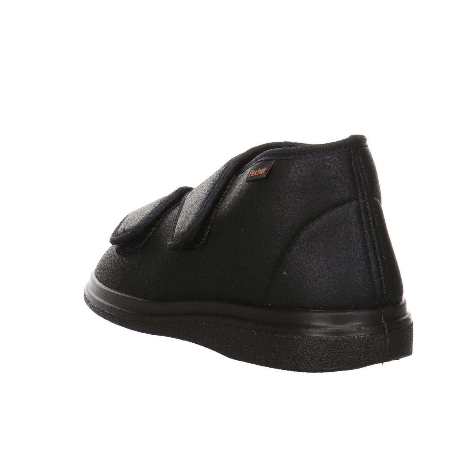 Fischer Men's High Hi-Top Slippers - Black Schwarz 222 - Size 14 | Comfortable Indoor/Outdoor House Shoes for Relaxing at Home, Lounging & Quick Errands