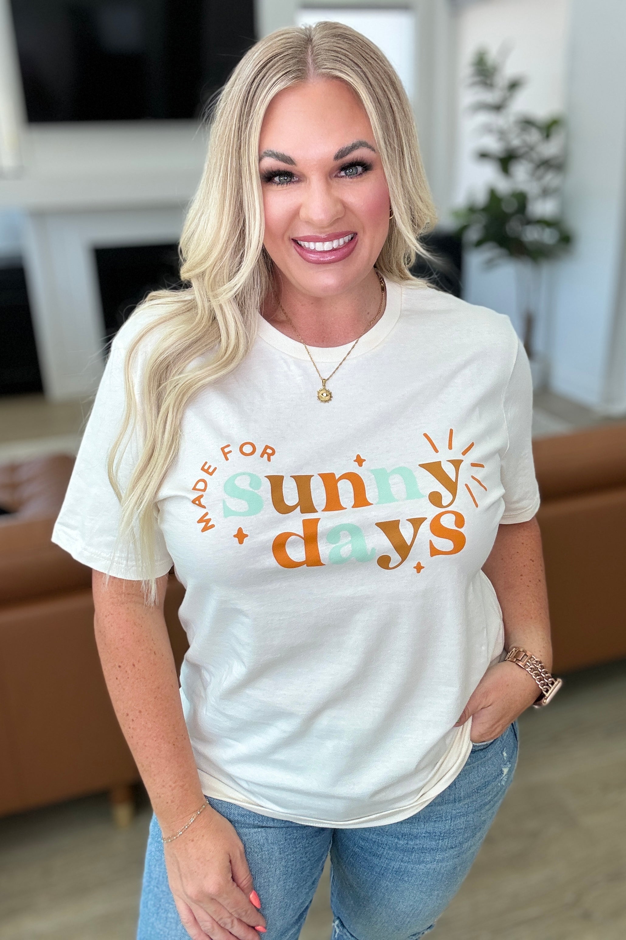 Sunny Days Tee - Lightweight & Breathable Cotton T-Shirt for Women | Perfect for Summer Outings, Beach Trips & Casual Wear