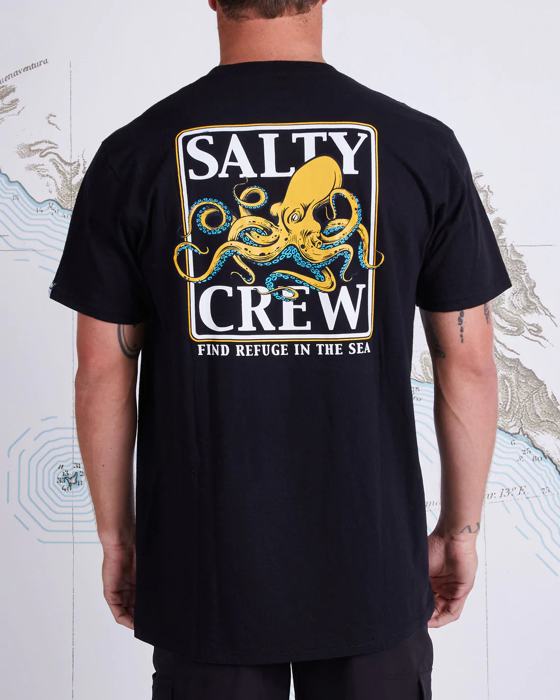 Salty Crew Ink Slinger Standard T-Shirt for Men - Comfortable Cotton Crew Neck Tee for Casual Wear, Surfing & Outdoor Activities