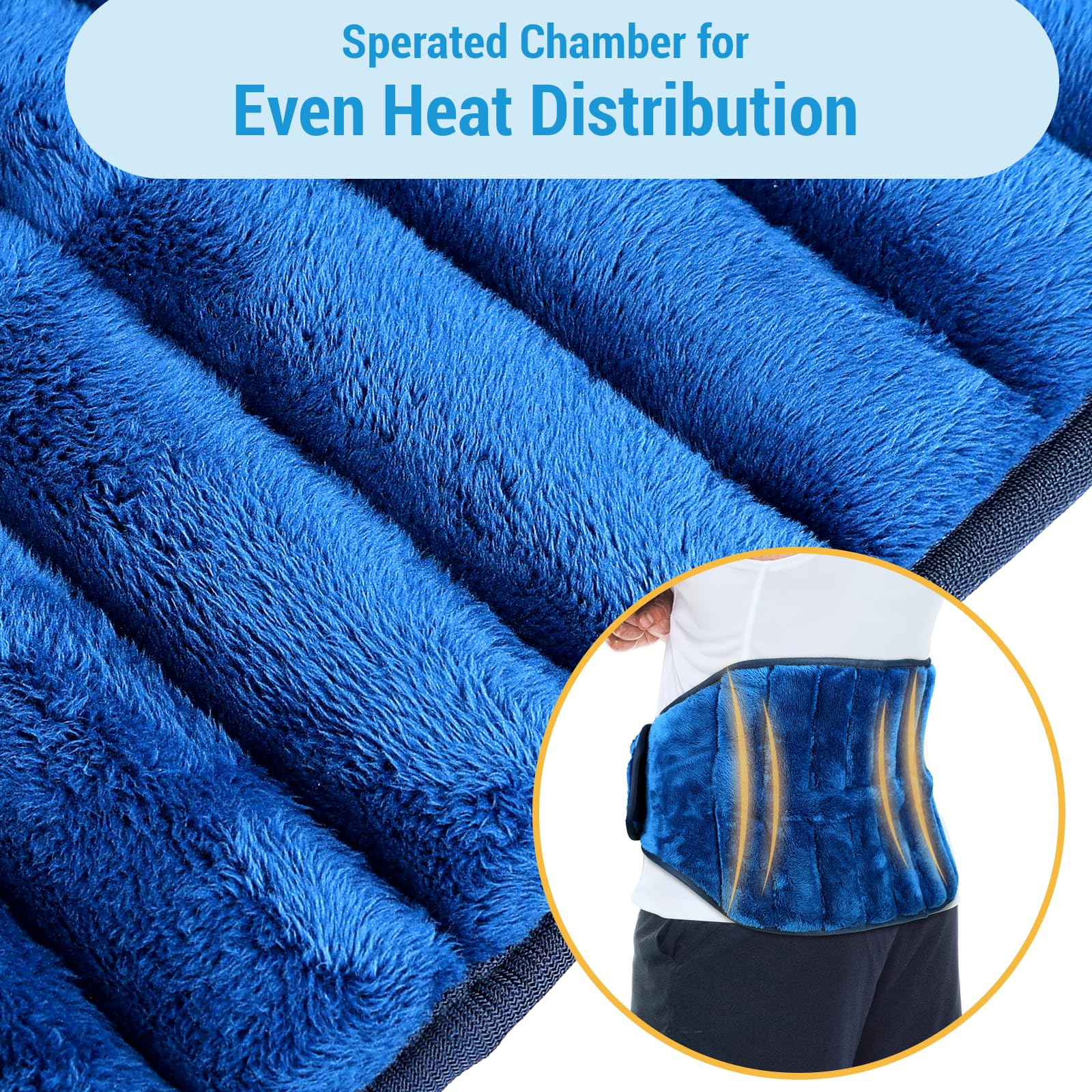 Comfytemp Microwavable Heating Pad for Back Pain Relief - 2.5LB Moist Heat Therapy for Cramps, Sciatica, Waist, Stomach & Muscle Aches | FSA/HSA Eligible | Wearable Hot Pack for Home, Office & Travel Use