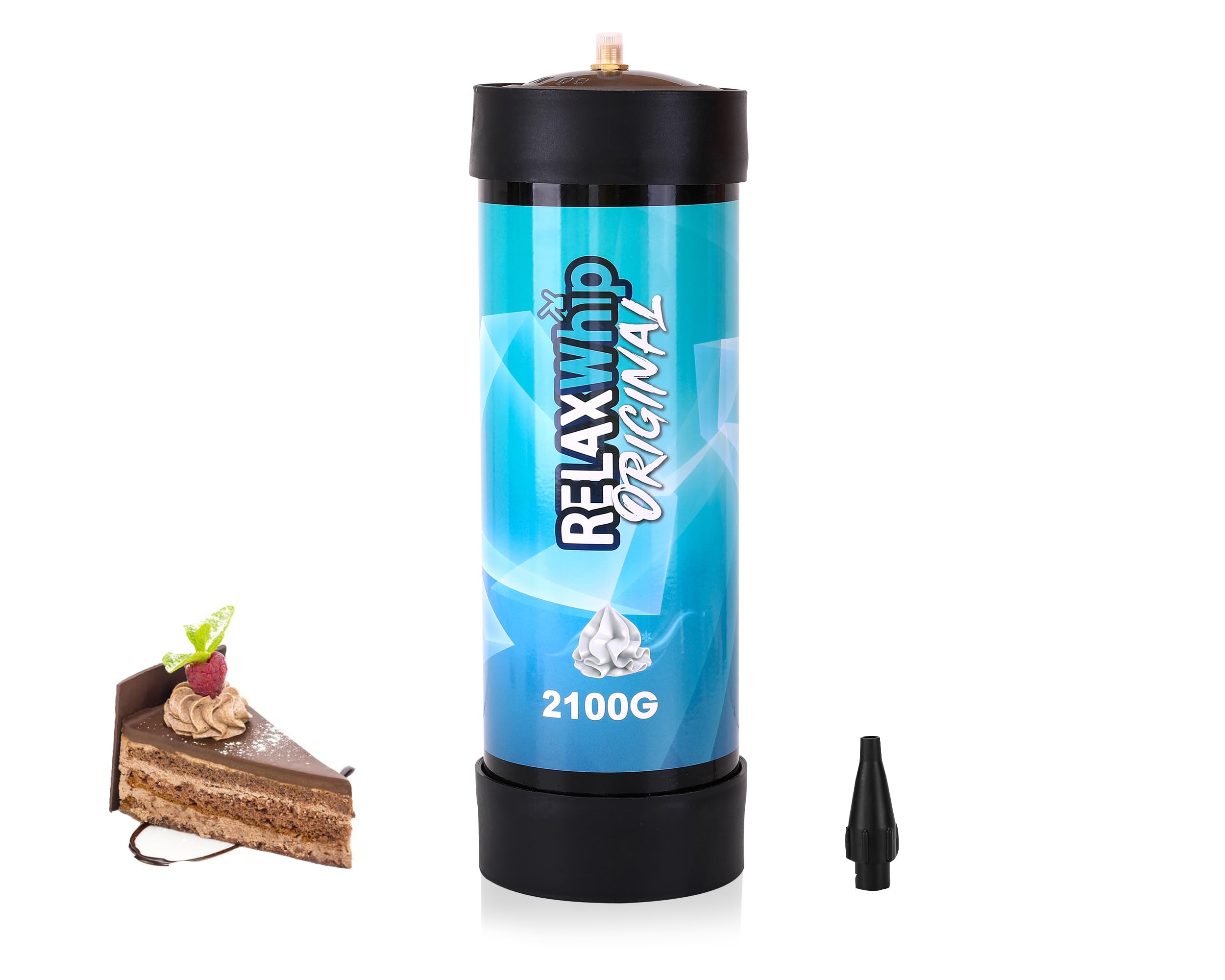 Premium 3.3L Nitrous Oxide Tank - Food Grade Whipped Cream Charger (2100g) | 1-Pack for Professional Desserts, Coffee Shops & Home Baking | Colorless Whippets Cartridges for Cream Dispensers