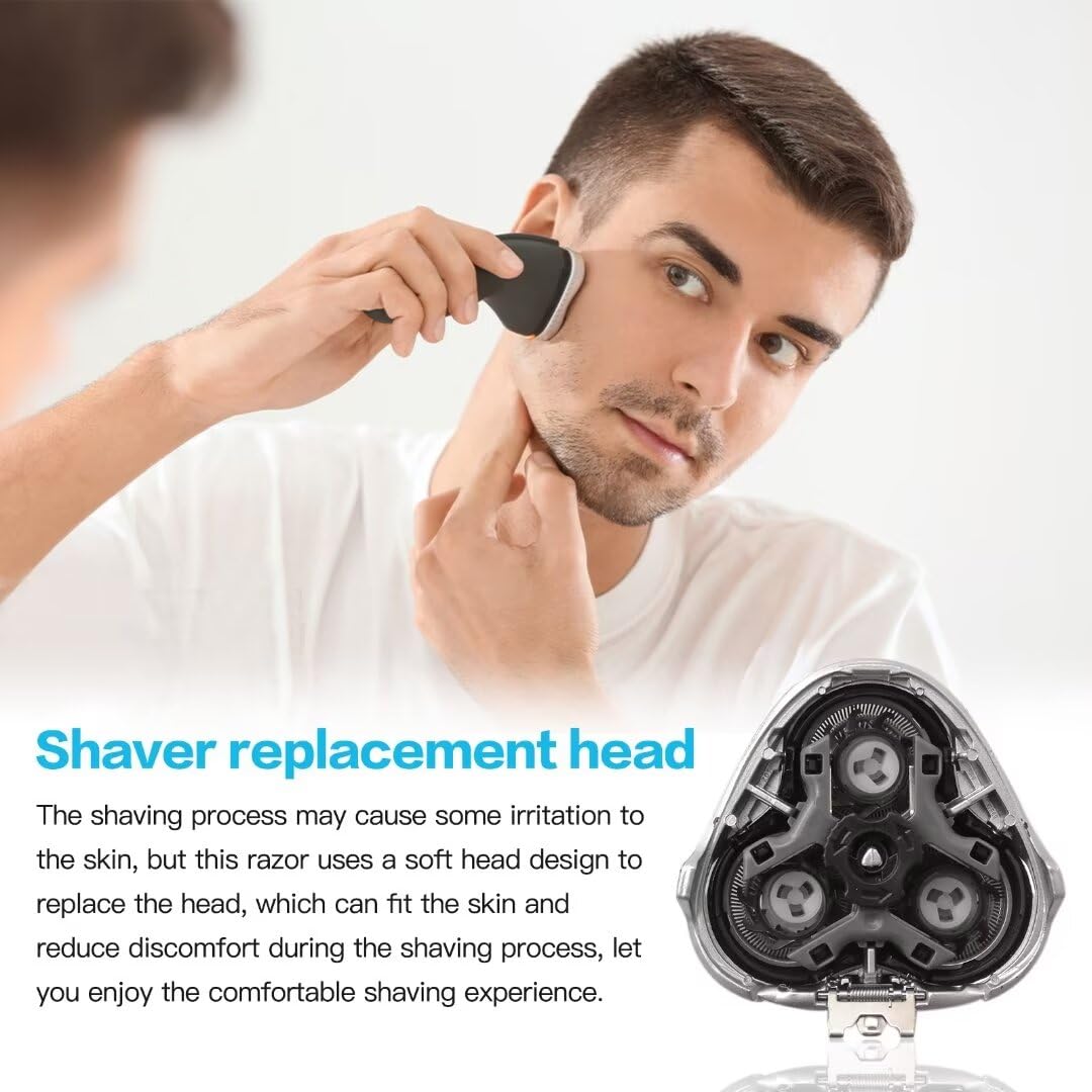 WELURE Replacement Shaver Head with Cleaning Brush - Compatible with Sweet-LF SWS7105 & SWSBK7105 Waterproof Electric Razors - Perfect for Travel & Daily Grooming