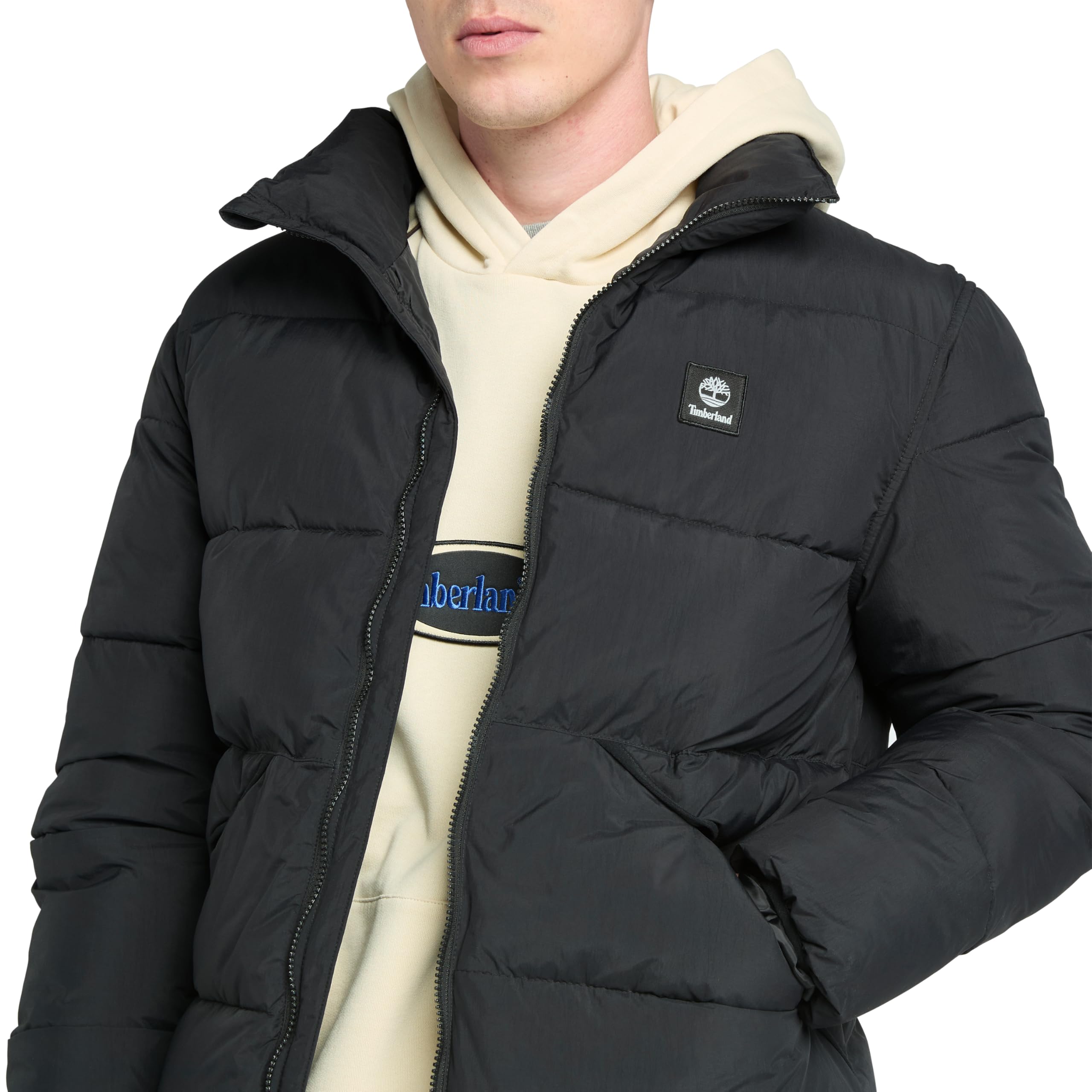 Timberland Men's Synthetic Insulated Puffer Jacket - Waterproof Winter Coat for Hiking & Outdoor Activities