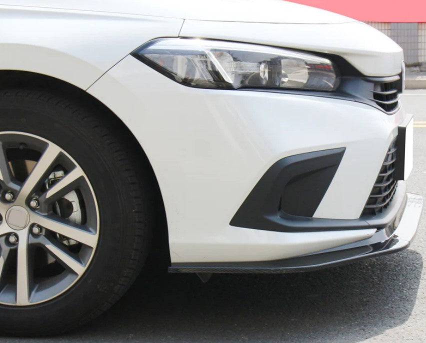 2022-2024 Honda Civic Sedan & Hatchback 11th Gen 3PC RS Style Front Bumper Lip Chin Spoiler - PP Material - Enhance Your Ride's Sporty Look - Perfect for Street Racing & Car Shows