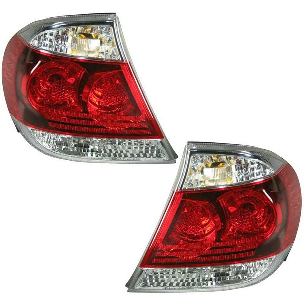 2005-2006 Toyota Camry SE Rear Tail Lights Pair - Driver & Passenger Side (Part# TO2800156 TO2801156) | Perfect Replacement for 8156006230, 81550-06220, 81551-33420 | Enhance Nighttime Visibility & Safety
