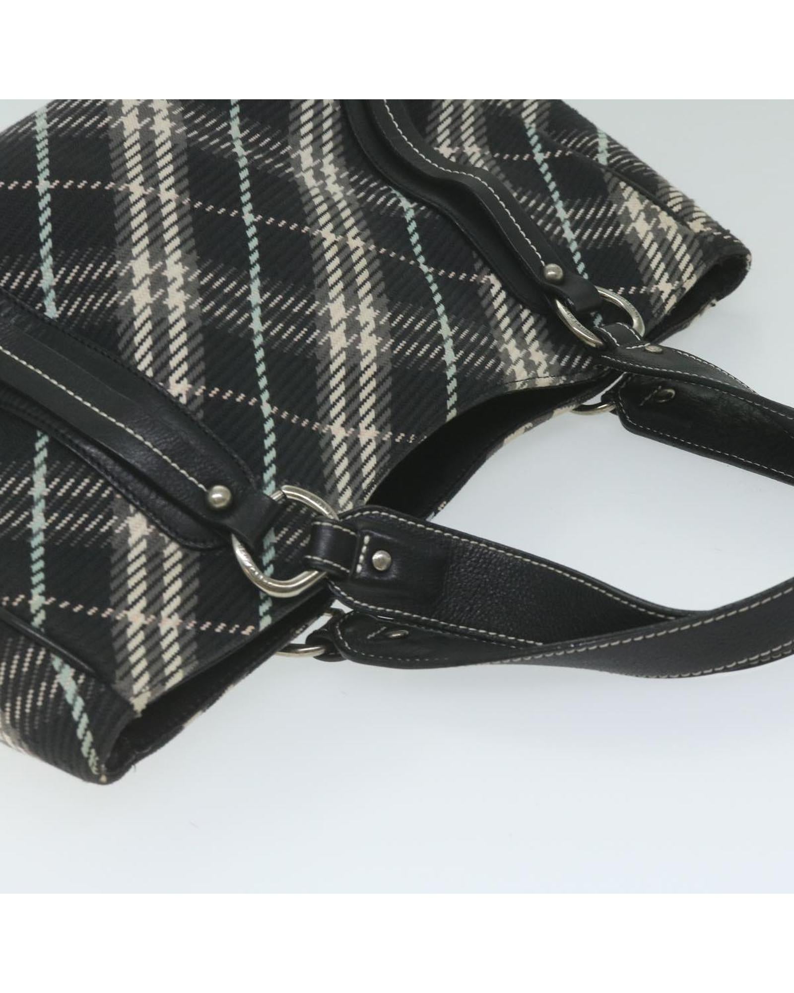 Stylish Black and Beige Plaid Tote Bag for Women - Large Canvas Shoulder Bag - Perfect for Work, Travel, and Shopping