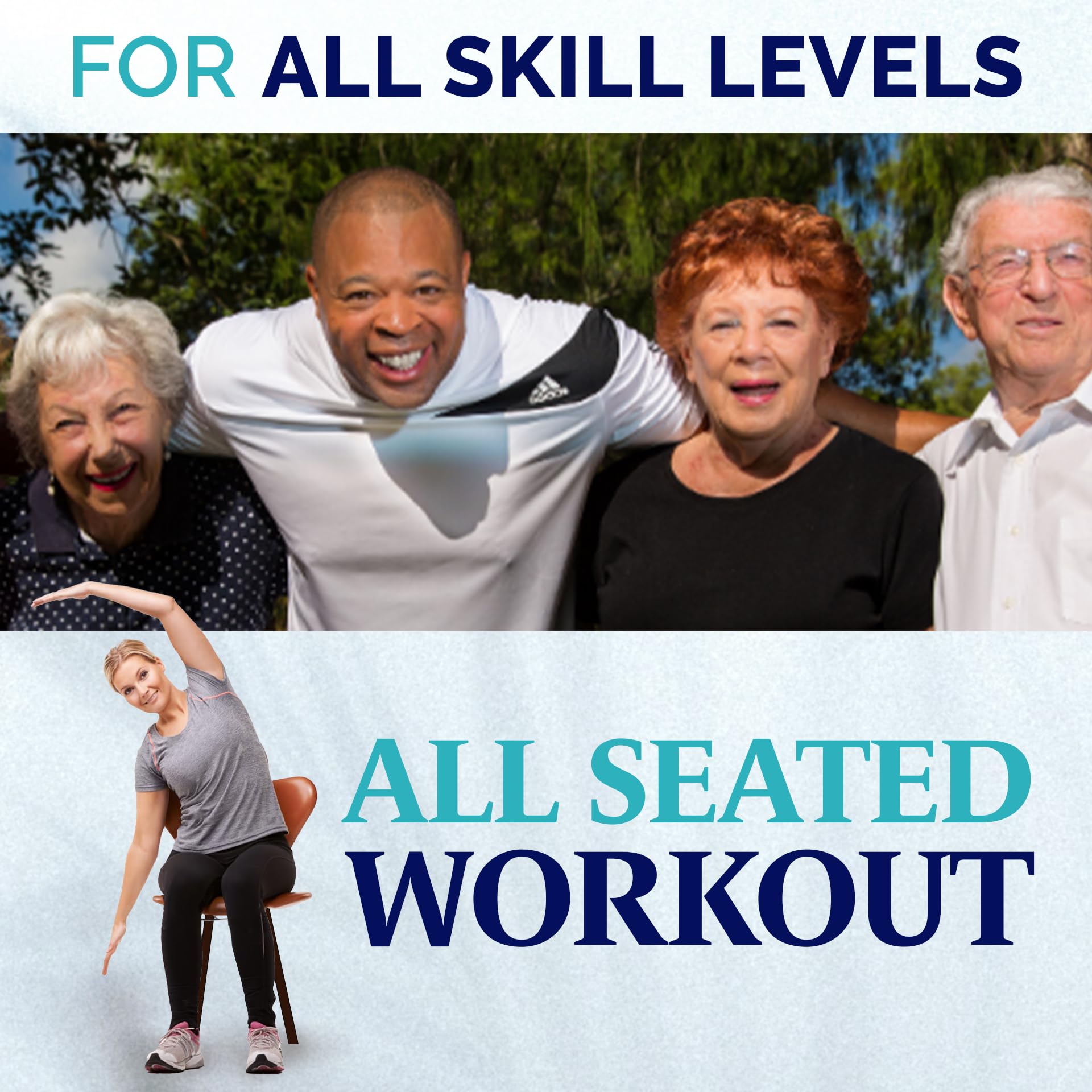 Senior Chair Exercise DVD with Resistance Band - Fun Seated Workout Videos for Men & Women - Beginner-Friendly Chair Aerobics & Strength Training - Perfect for Home Fitness, Physical Therapy & Active Aging