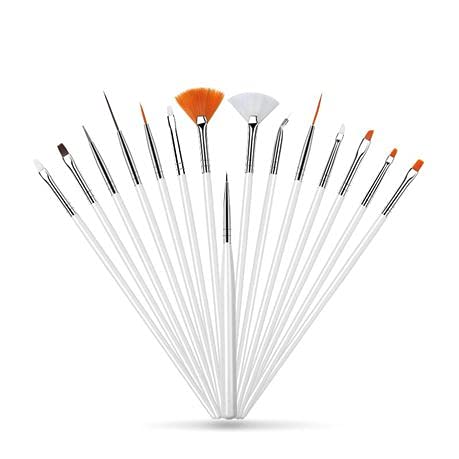 20 Pcs Professional Nail Art Brush Set for Acrylic, UV Gel & Nail Design - Dotting Tools, Painting Pens & Polish Brushes Kit - Perfect for Salon, Home Manicure & DIY Nail Art