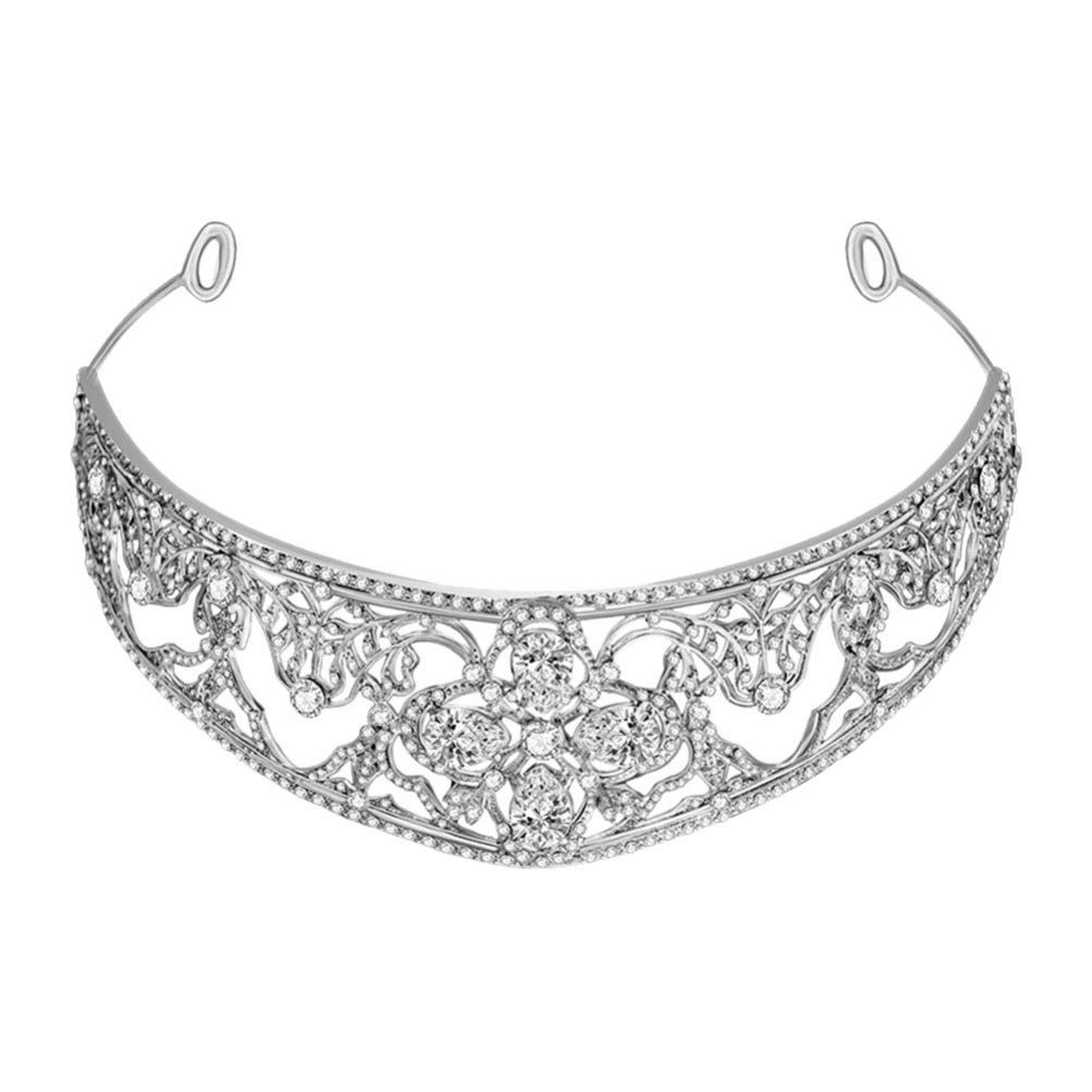Luxury Bridal Crown Tiara Headband - Rhinestone Wedding Hair Jewelry for Brides, Princess Party, Girls' Events | Shiny Headdress with Alloy Accessories | Perfect for Weddings, Prom, Pageants, and Special Occasions