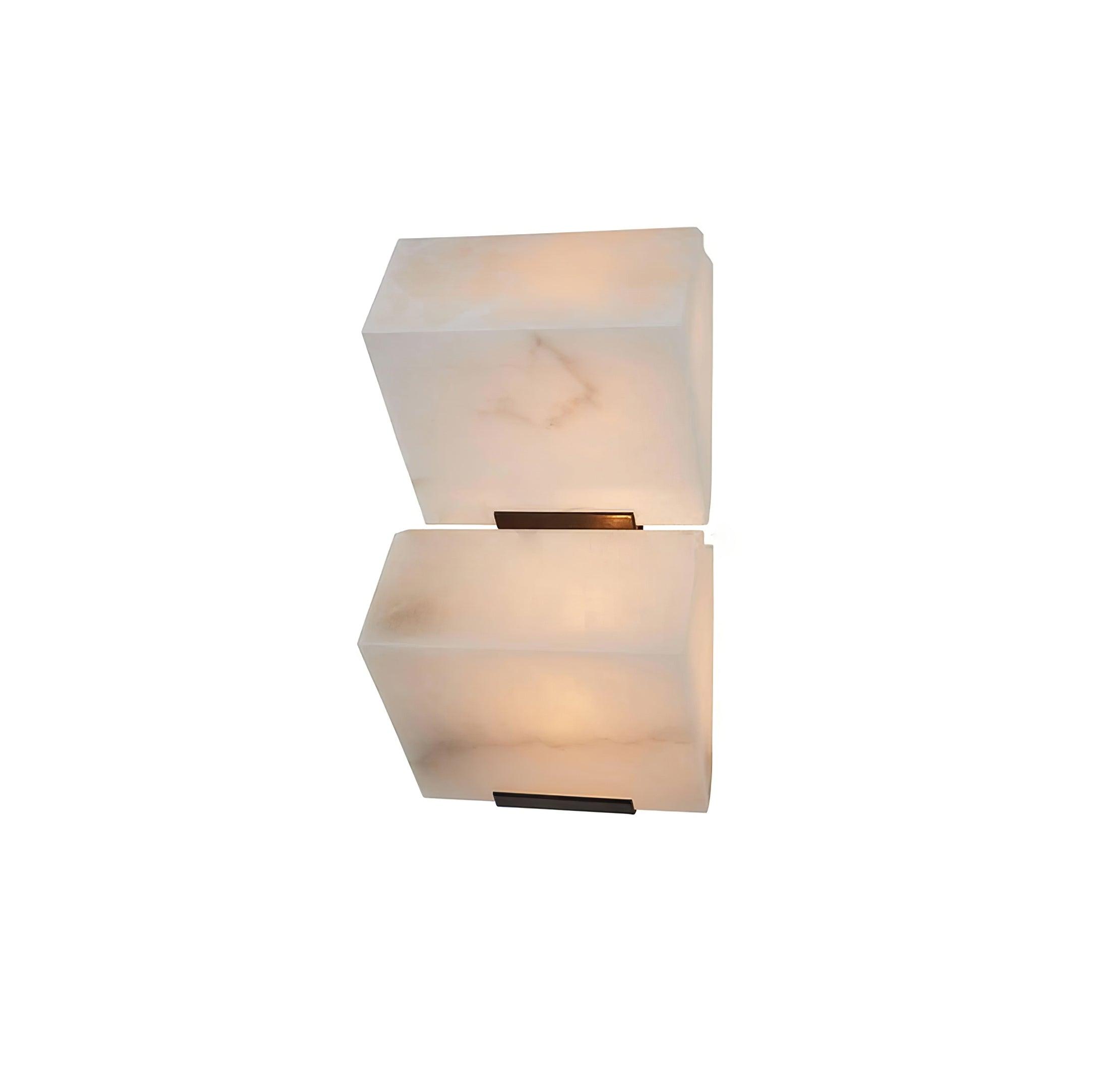 Alabaster Staircase Plug-in Wall Lamp - Modern Plug-in Sconce Lighting for Hallway, Bedroom & Staircase Decor
