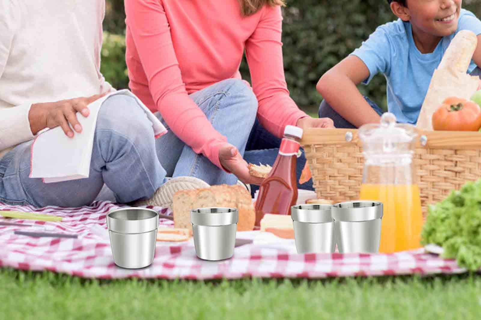 TeamFar 6 oz Insulated Stainless Steel Toddler Cups - Double Walled, Dishwasher Safe, BPA-Free Kids Drinking Mugs for Preschoolers, Daycare, Travel & Camping - Set of 6 (Blue/Green/Pink)